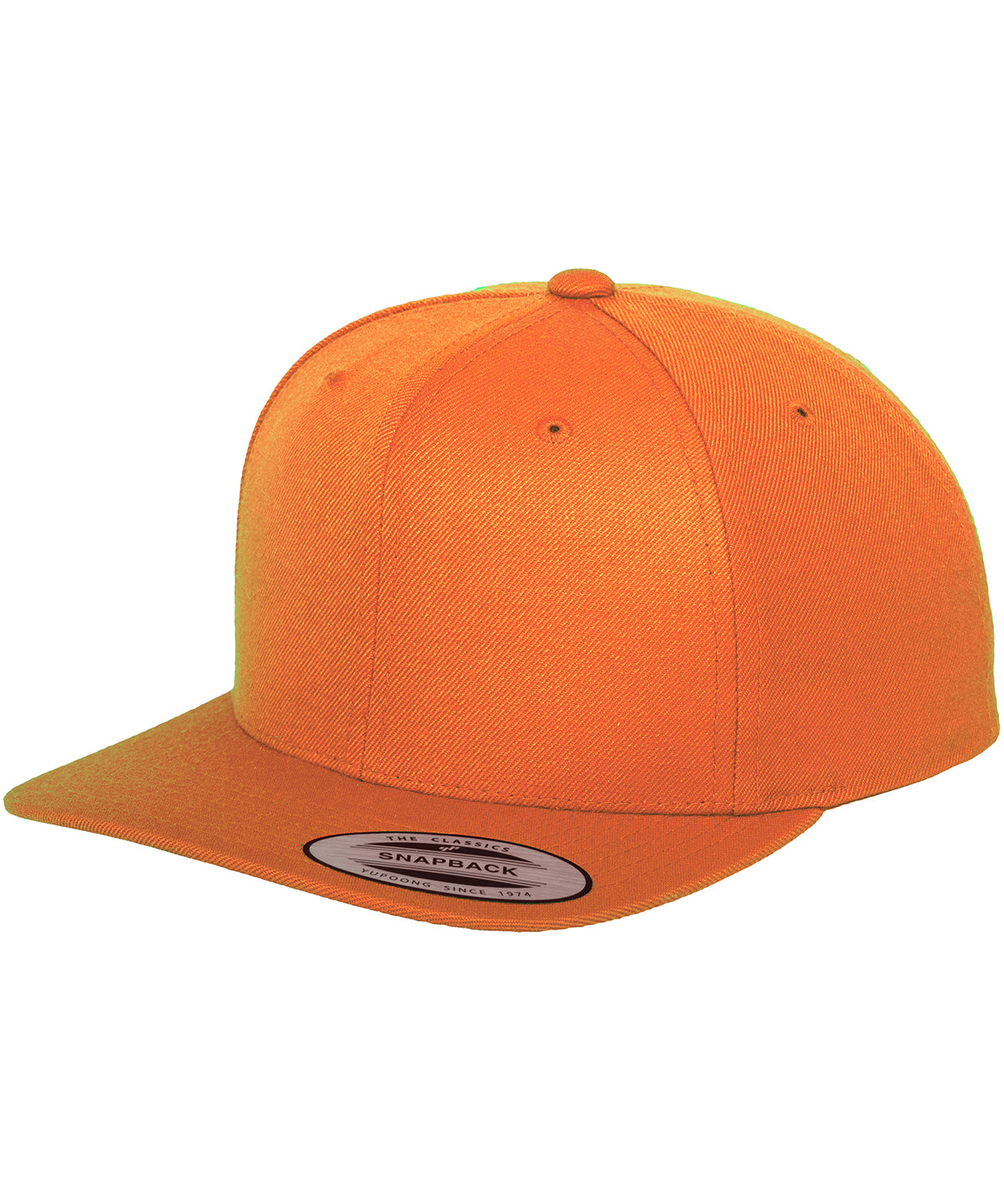 Flexfit by Yupoong The classic snapback in Orange, front view