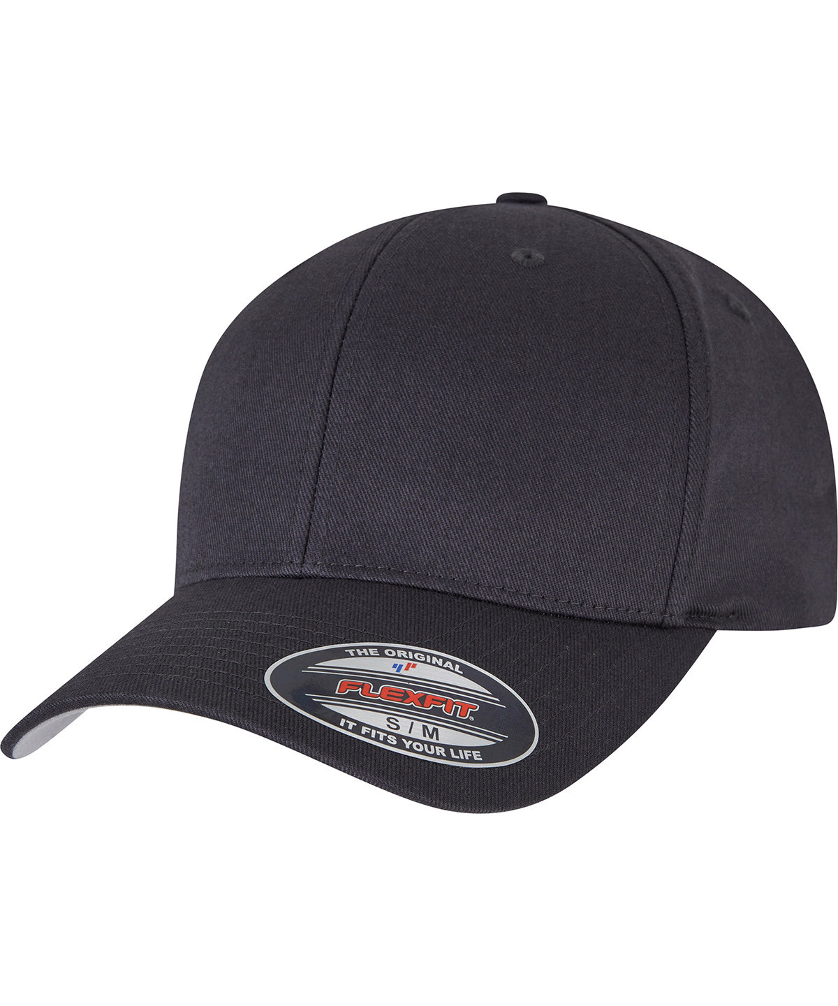 Flexfit by Yupoong Flexfit fitted baseball cap in Charcoal, front view