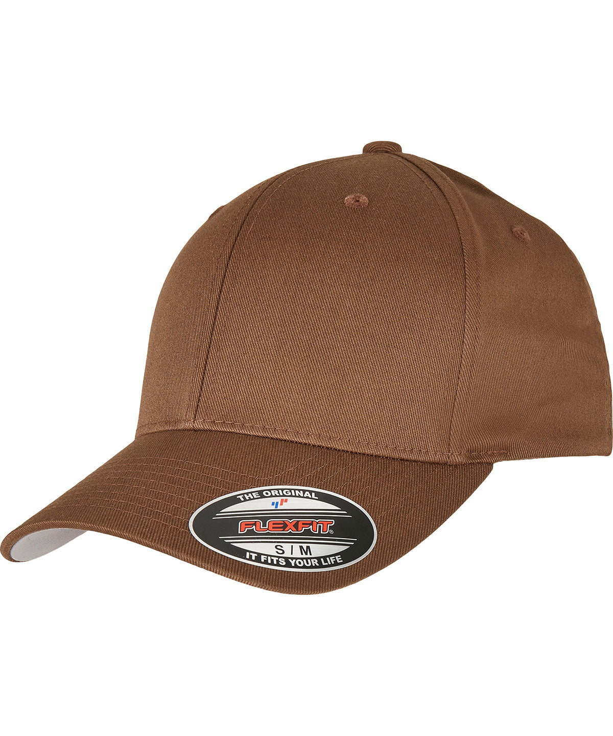 Flexfit by Yupoong Flexfit fitted baseball cap in Coyote/Brown, front view
