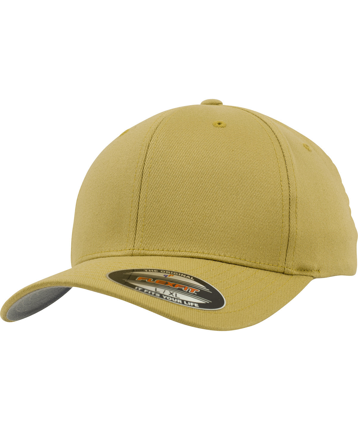Flexfit by Yupoong Flexfit fitted baseball cap in Curry, front view