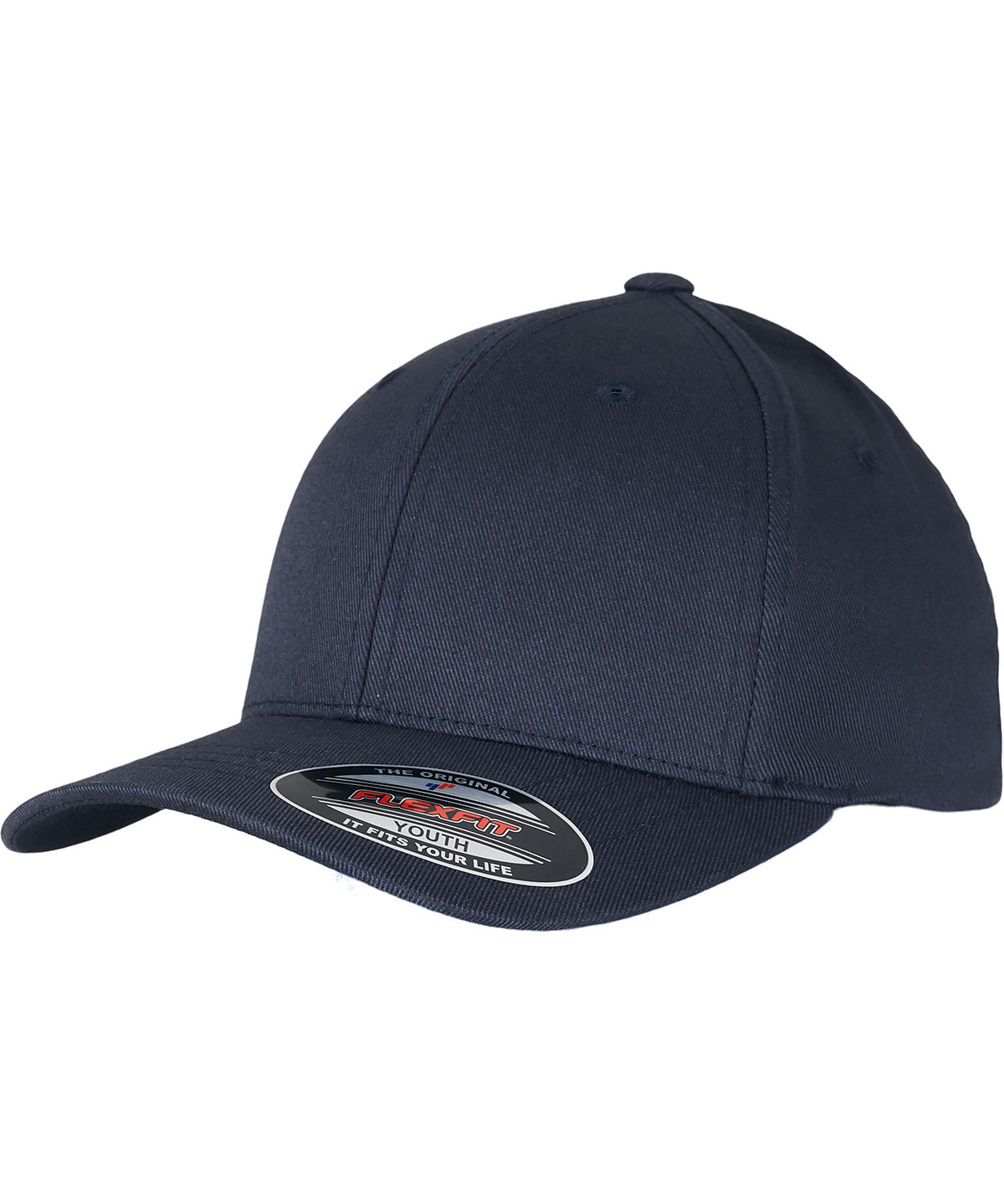 Flexfit by Yupoong Flexfit fitted baseball cap in Dark Navy/Dark Navy, front view