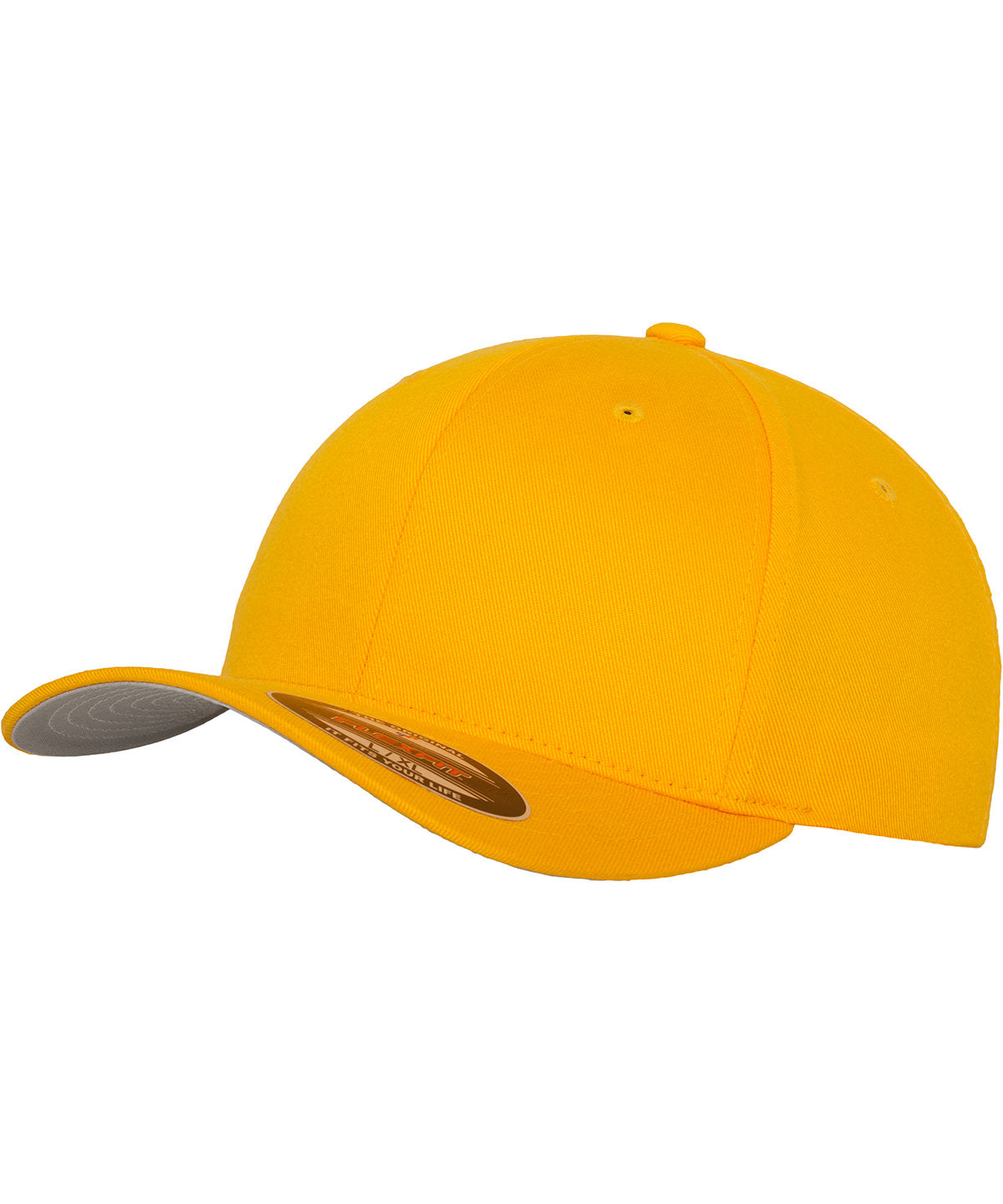 Flexfit by Yupoong Flexfit fitted baseball cap in Gold, front view