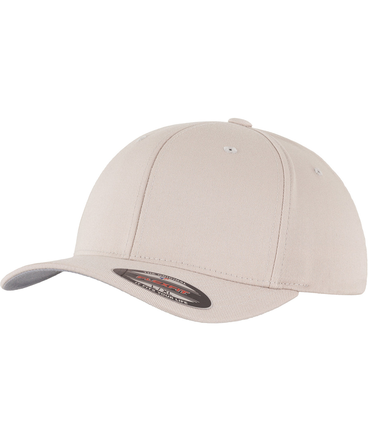 Flexfit by Yupoong Flexfit fitted baseball cap in Stone, front view