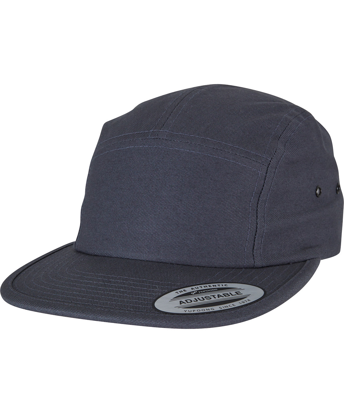 Flexfit by Yupoong Classic 5-panel jockey cap in Graphite, front view