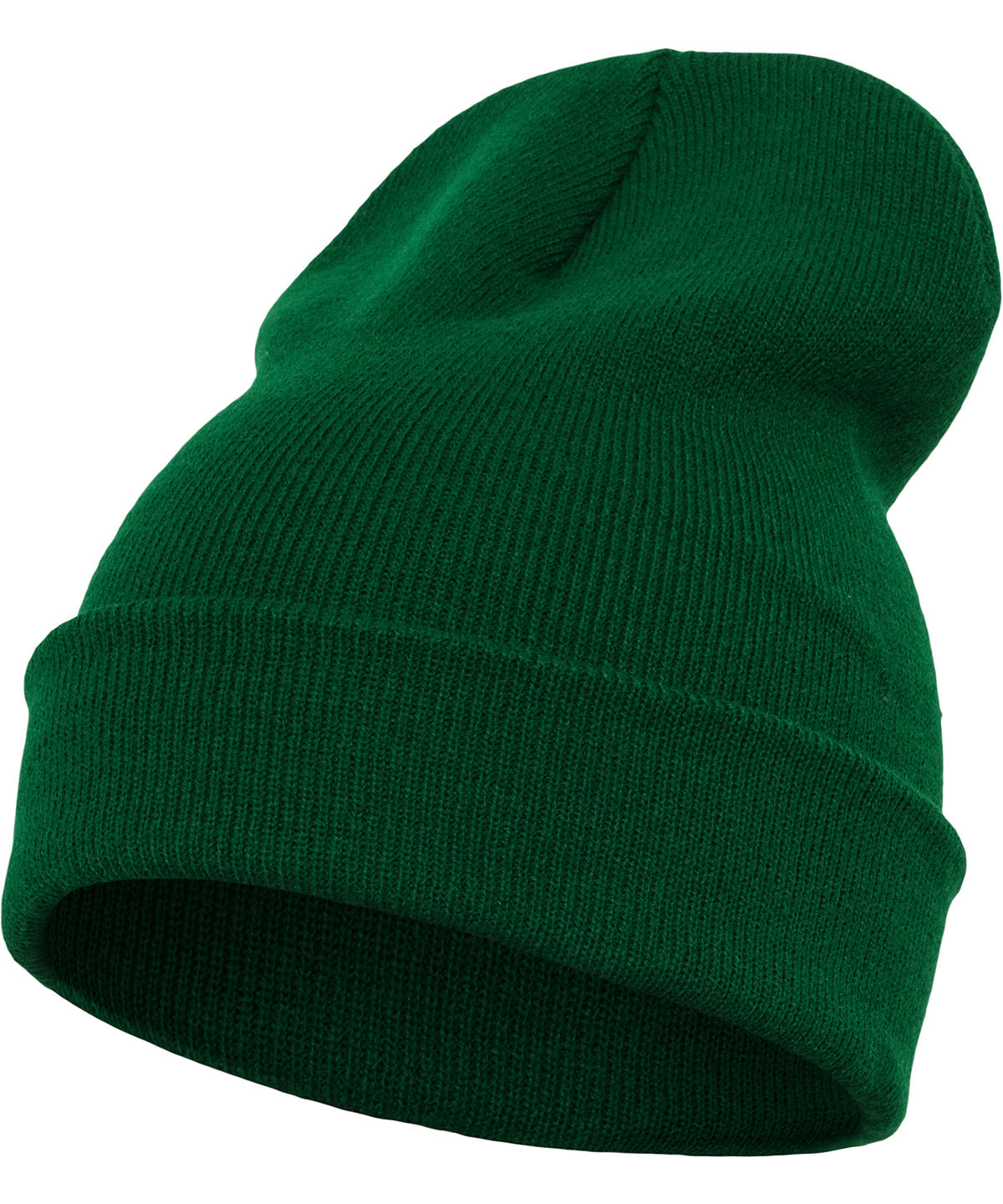Flexfit by Yupoong Heavyweight long beanie in Spruce, front view