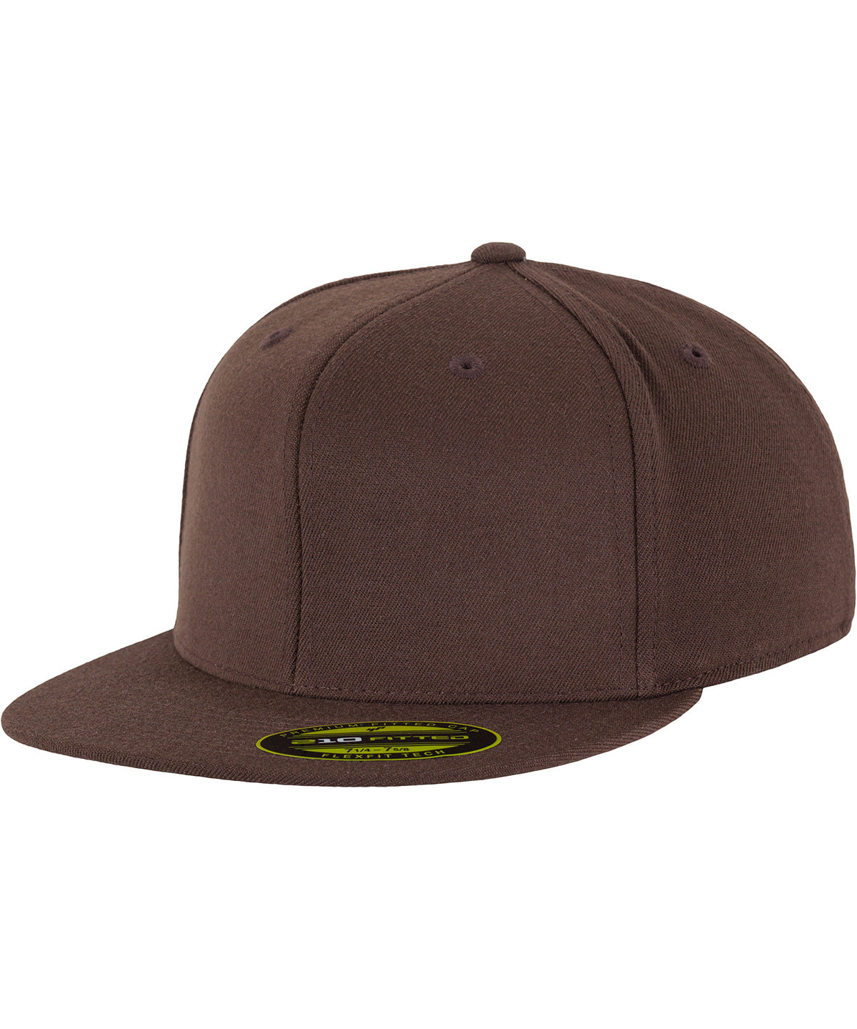 Flexfit by Yupoong Premium 210 fitted cap in Brown, front view