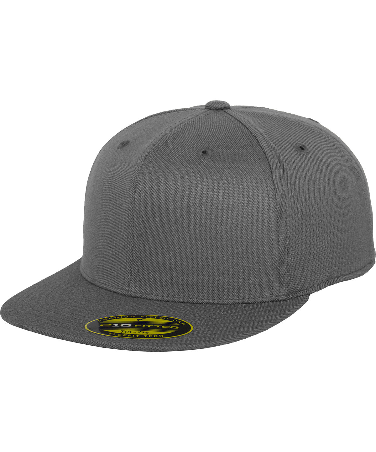Flexfit by Yupoong Premium 210 fitted cap in Dark Grey, front view
