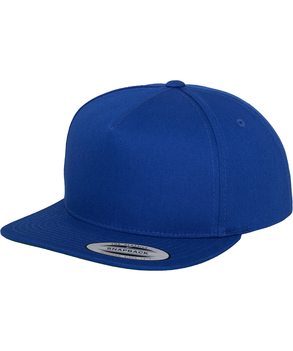 Flexfit by Yupoong Classic 5-panel snapback in Royal, front view