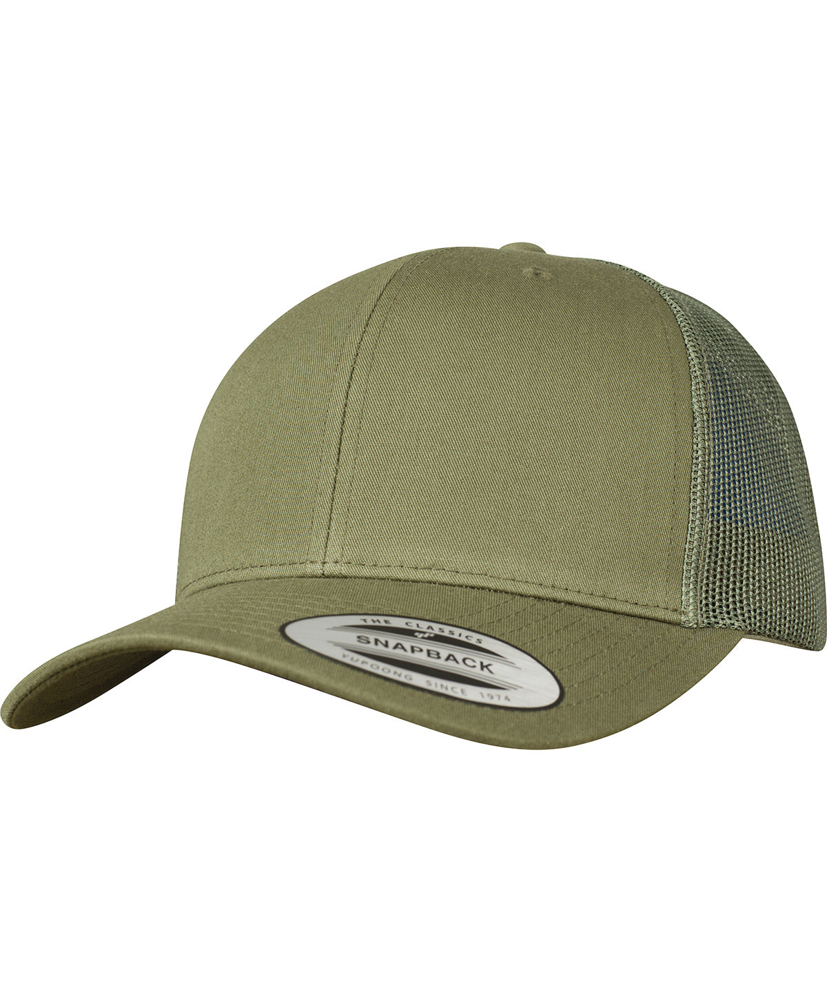 Flexfit by Yupoong Retro trucker cap in Buck, front view