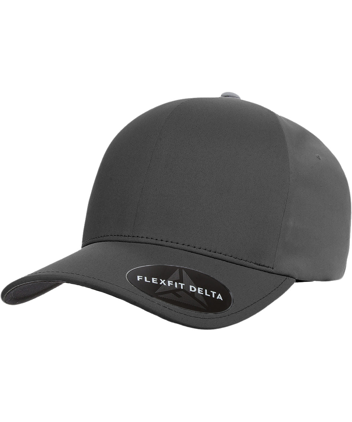 Flexfit by Yupoong Flexfit Delta cap in Dark Grey, front view