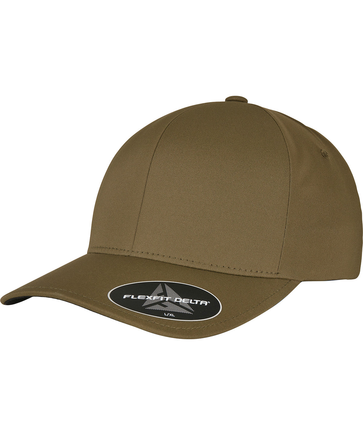 Flexfit by Yupoong Flexfit Delta cap in Olive, front view