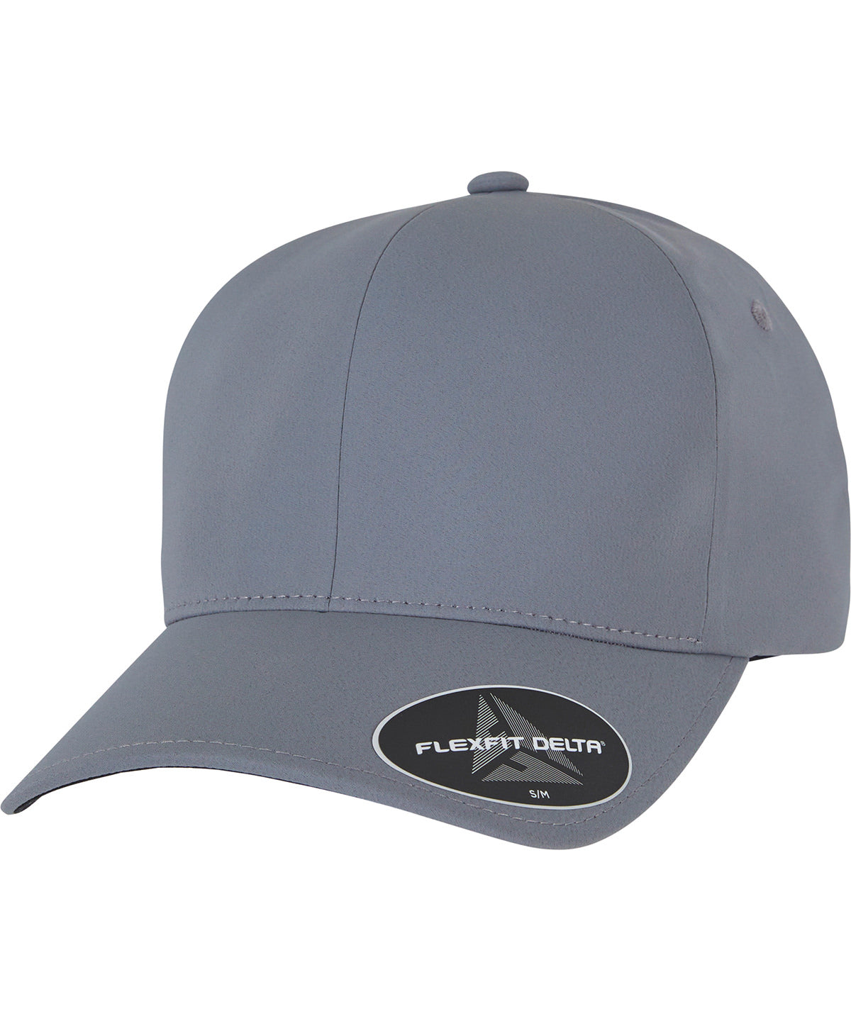 Flexfit by Yupoong Flexfit Delta cap in Stone Grey, front view