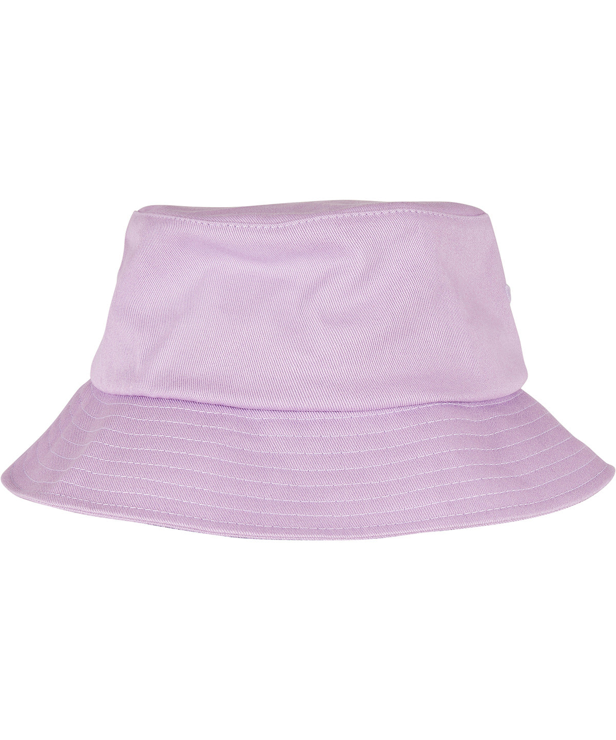 Flexfit by Yupoong Flexfit cotton twill bucket hat in Lilac, front view