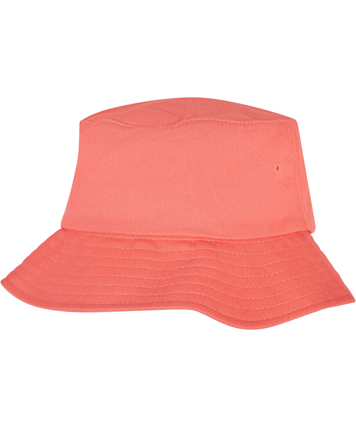 Flexfit by Yupoong Flexfit cotton twill bucket hat in Spiced Coral, front view