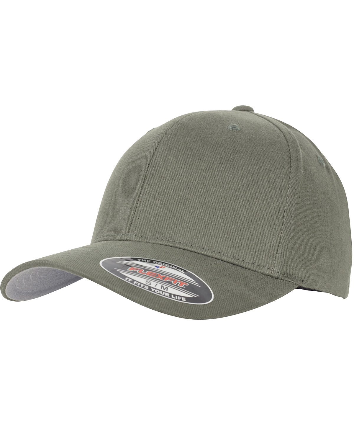 Flexfit by Yupoong Flexfit brushed twill in Pine, front view
