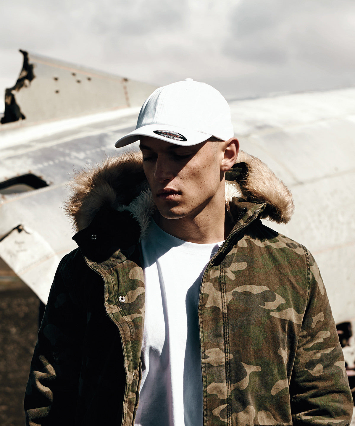 Flexfit by Yupoong Flexfit cotton twill dad cap, lifestyle photo