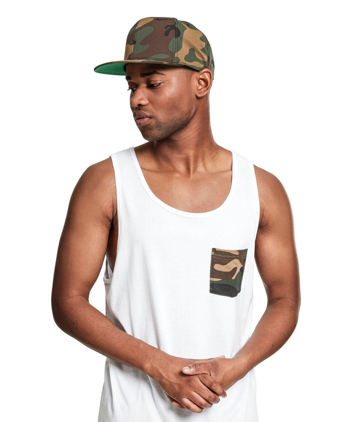 Flexfit by Yupoong Camo classic snapback, lifestyle photo