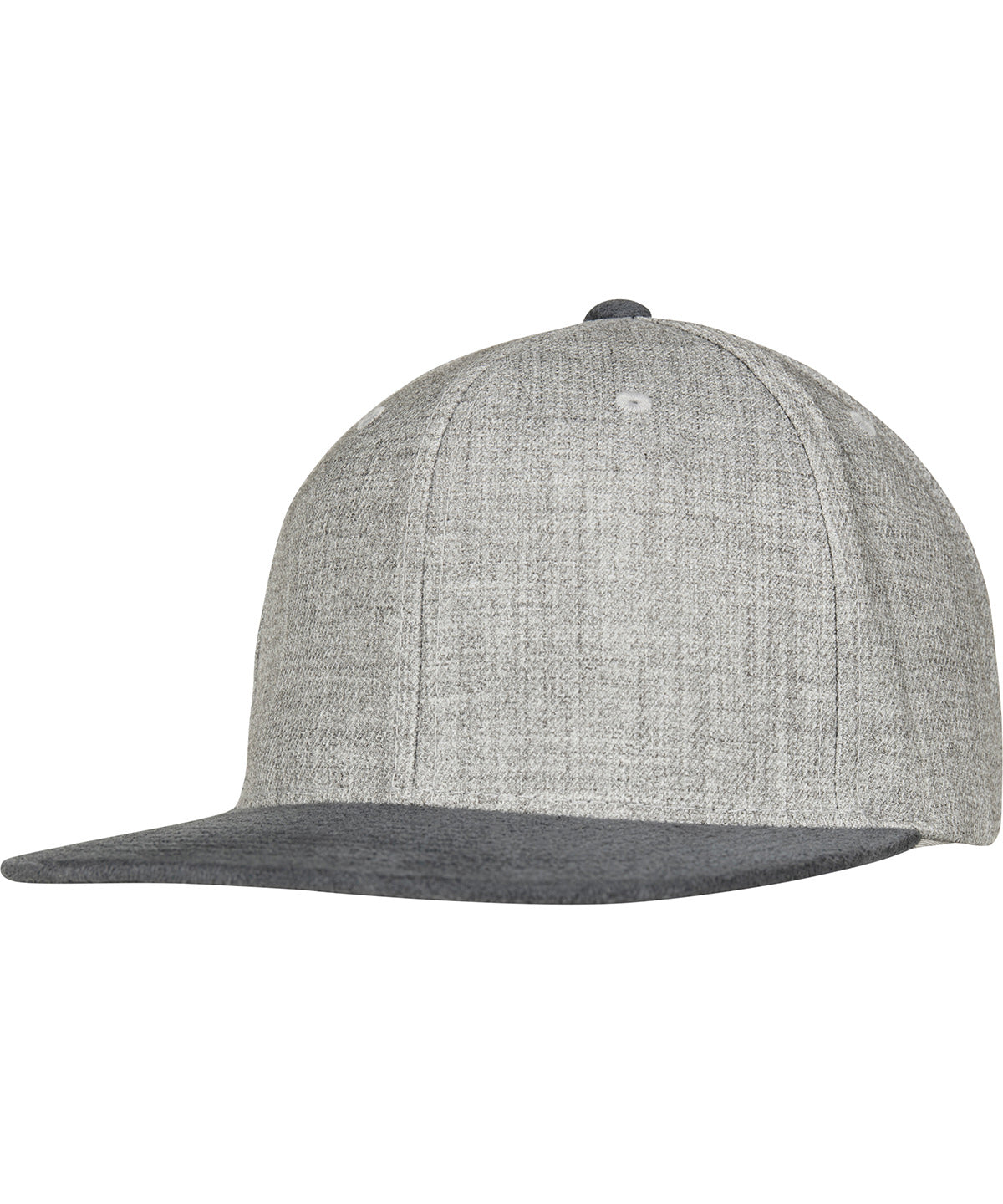 Flexfit by Yupoong Melange velour snapback in Grey/Grey, lifestyle photo