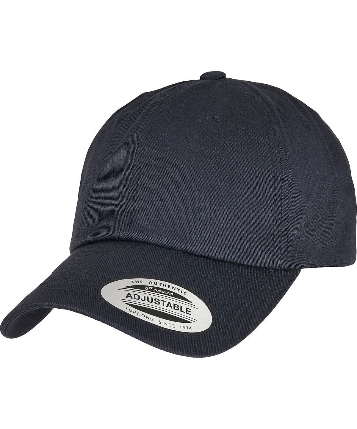 Flexfit by Yupoong Low-profile organic cotton cap in Dark Navy, front view
