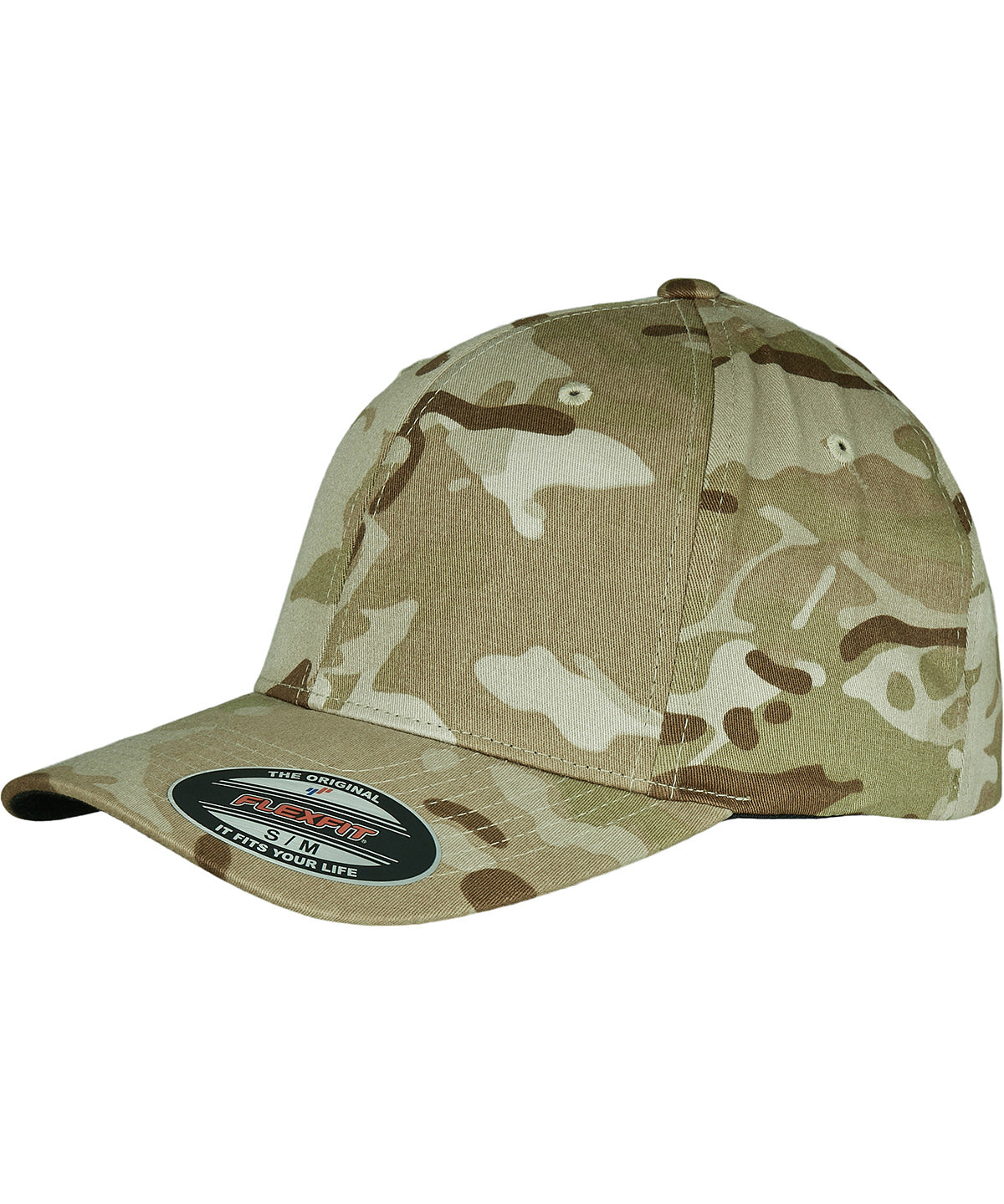 Flexfit by Yupoong Flexfit Multicam in Khaki Multicam, front view