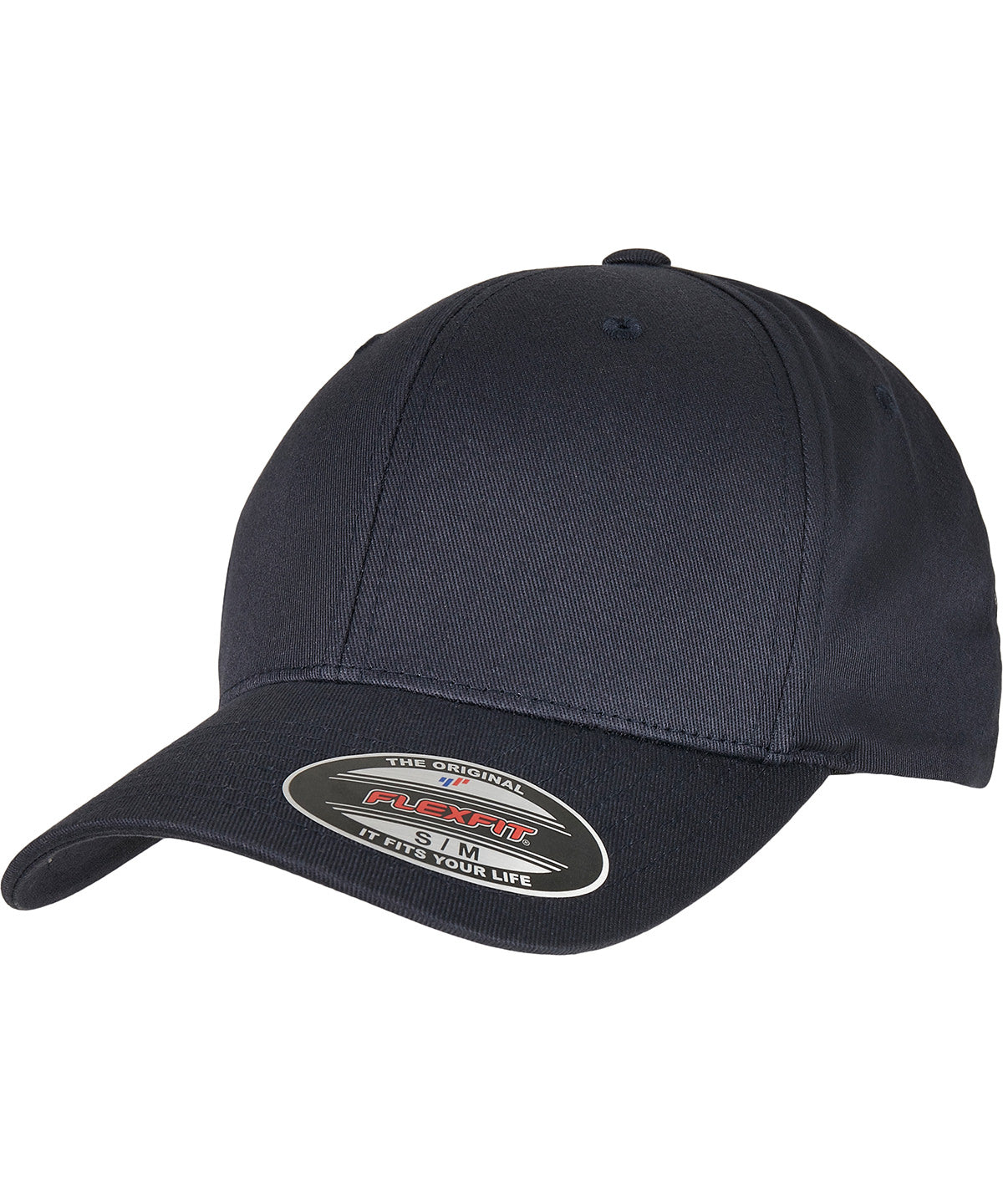 Flexfit by Yupoong Flexfit organic cotton cap in Dark Navy, front view