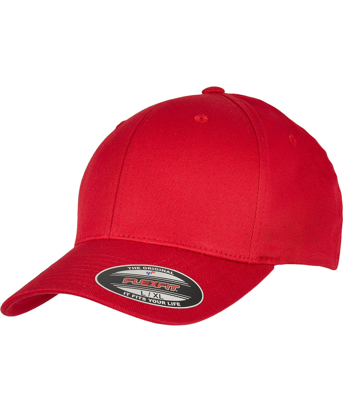 Flexfit by Yupoong Flexfit organic cotton cap in Red, front view
