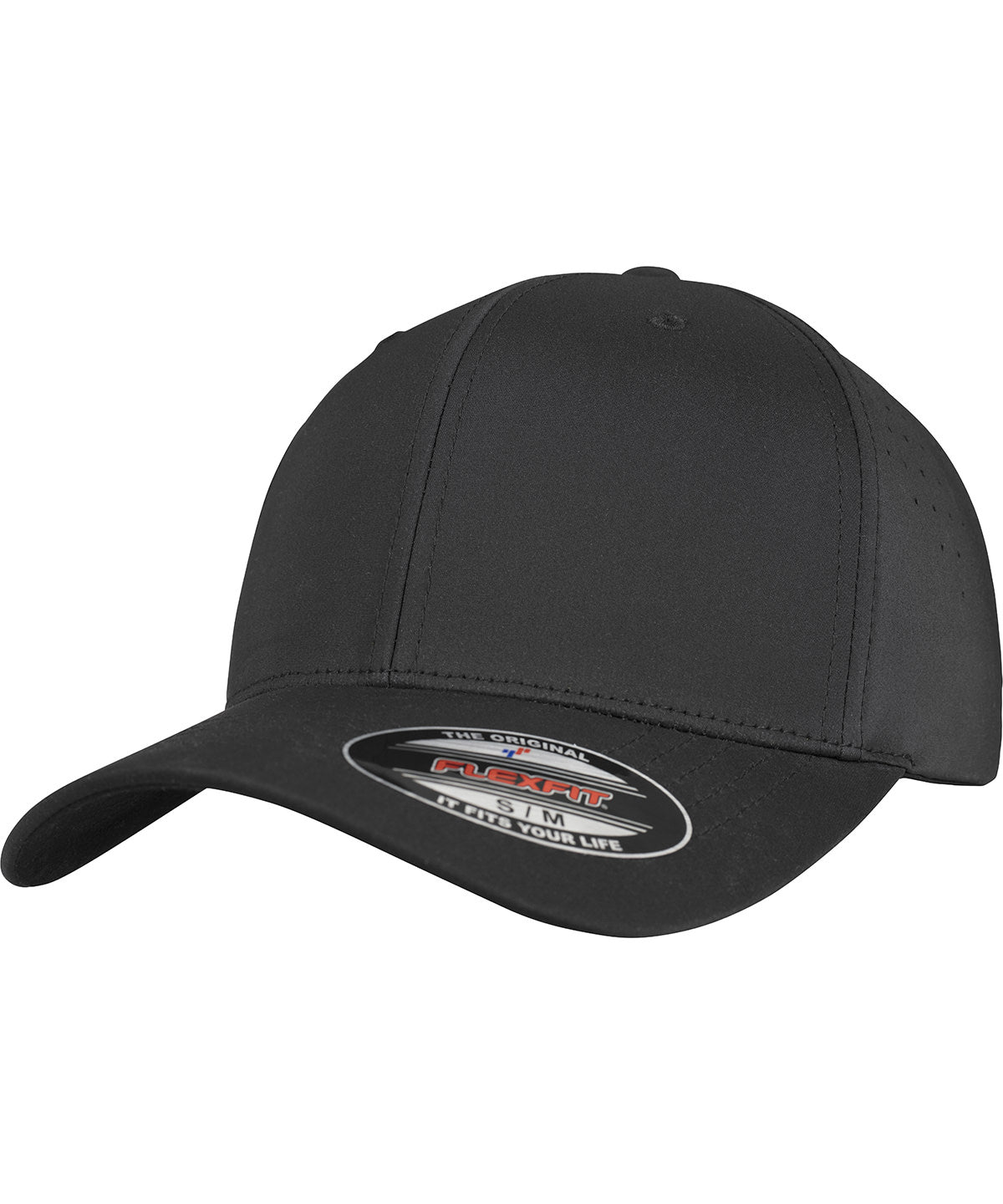 Flexfit by Yupoong Flexfit perforated cap in Black, lifestyle photo