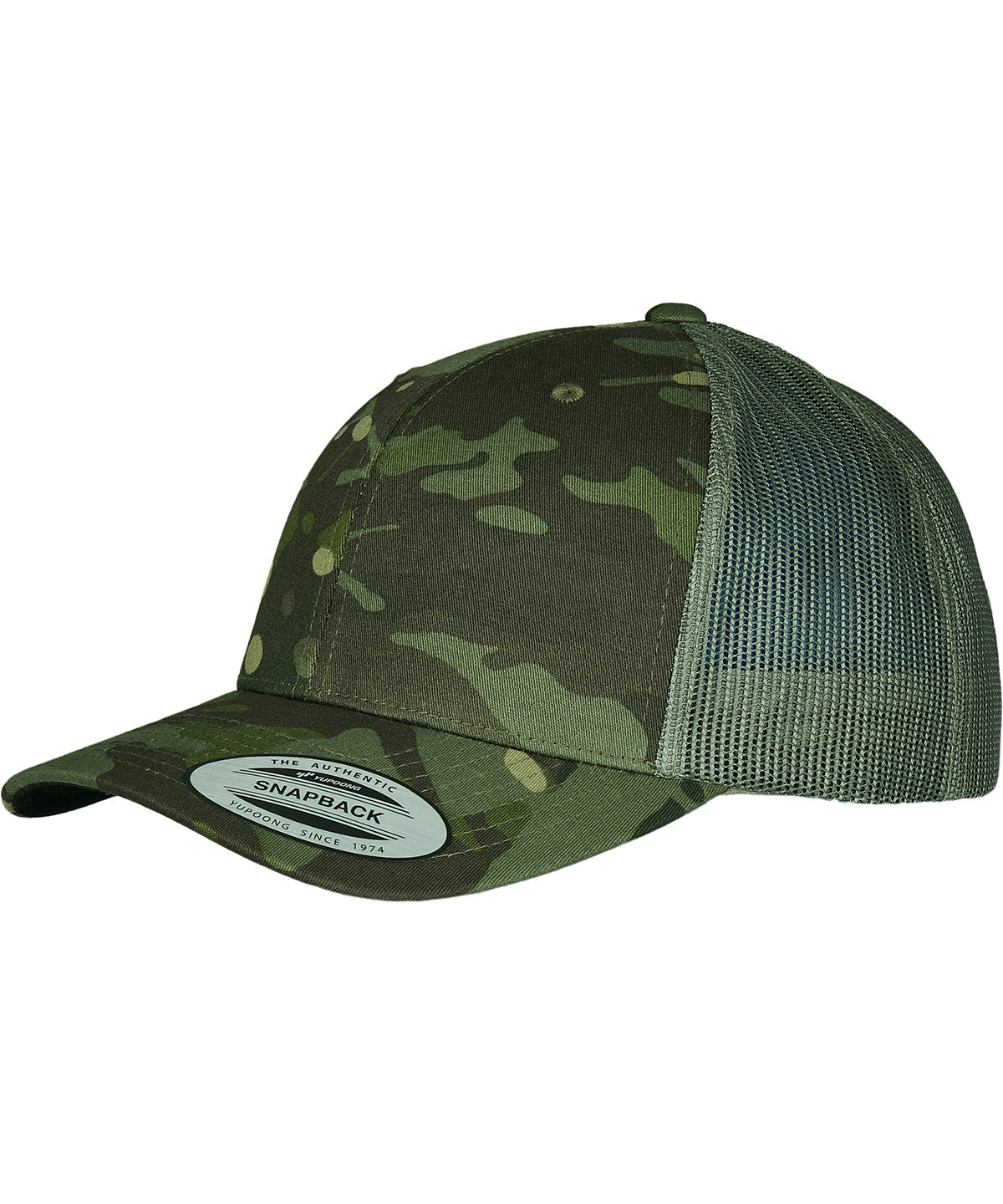 Flexfit by Yupoong Retro trucker Multicam in Multicam Tropic, front view