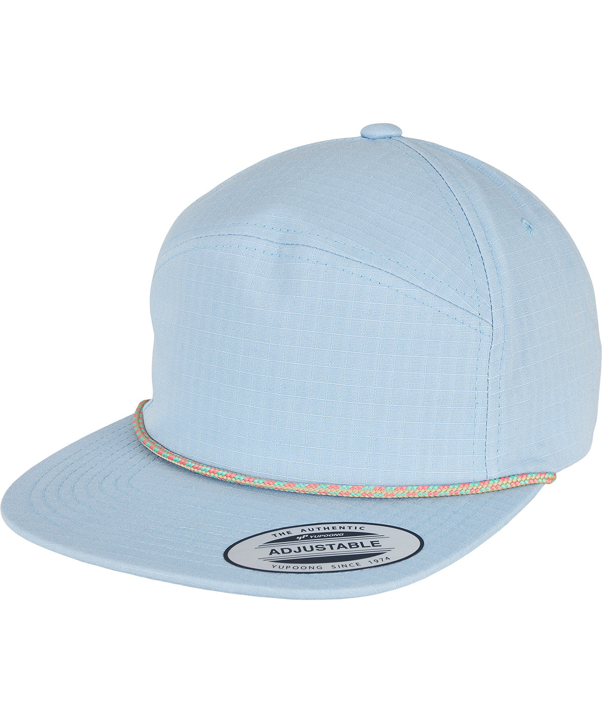 Flexfit by Yupoong Colour braid jockey cap in Light Blue, front view