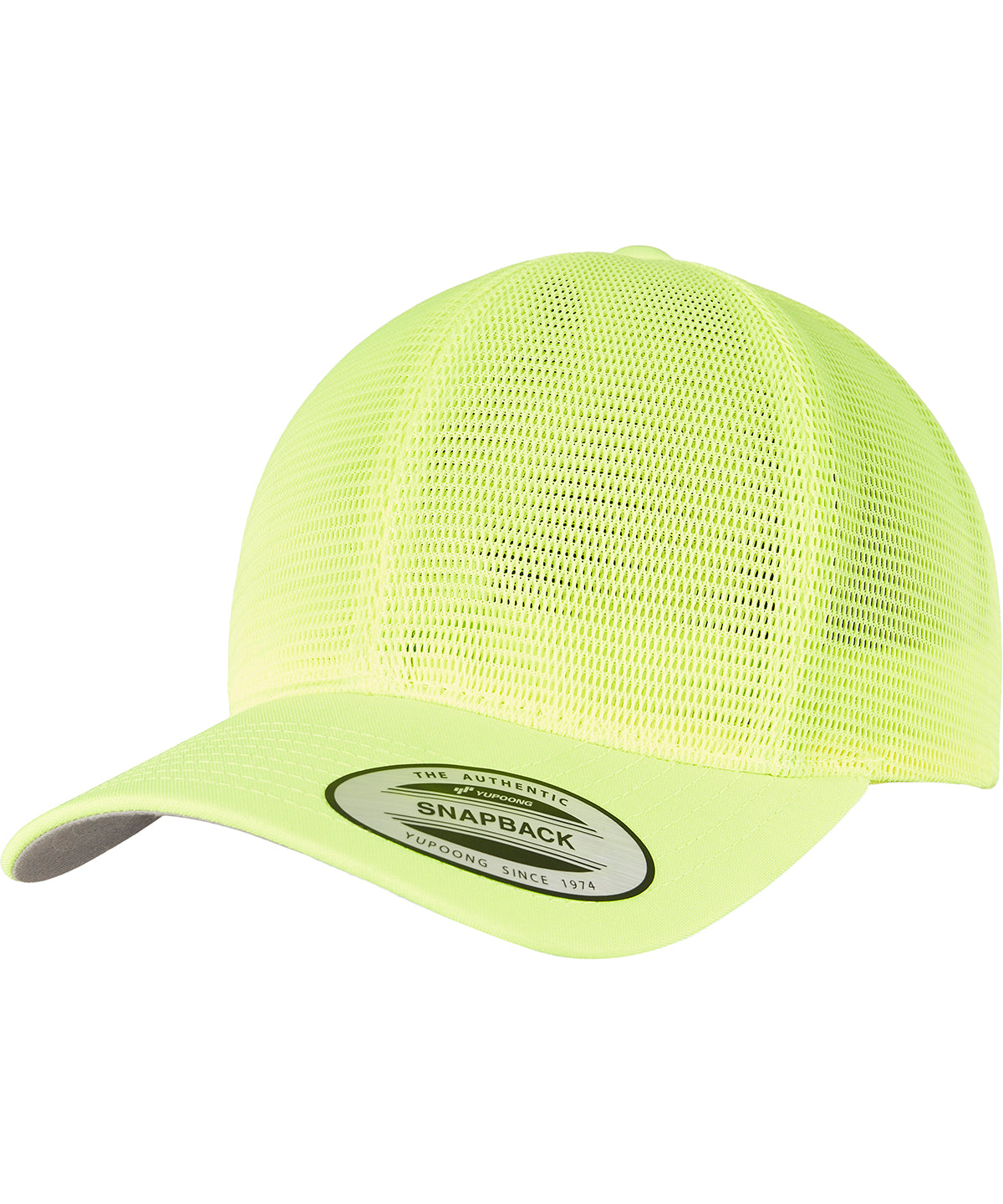 Flexfit by Yupoong 360° omnimesh cap in Neon Yellow, front view