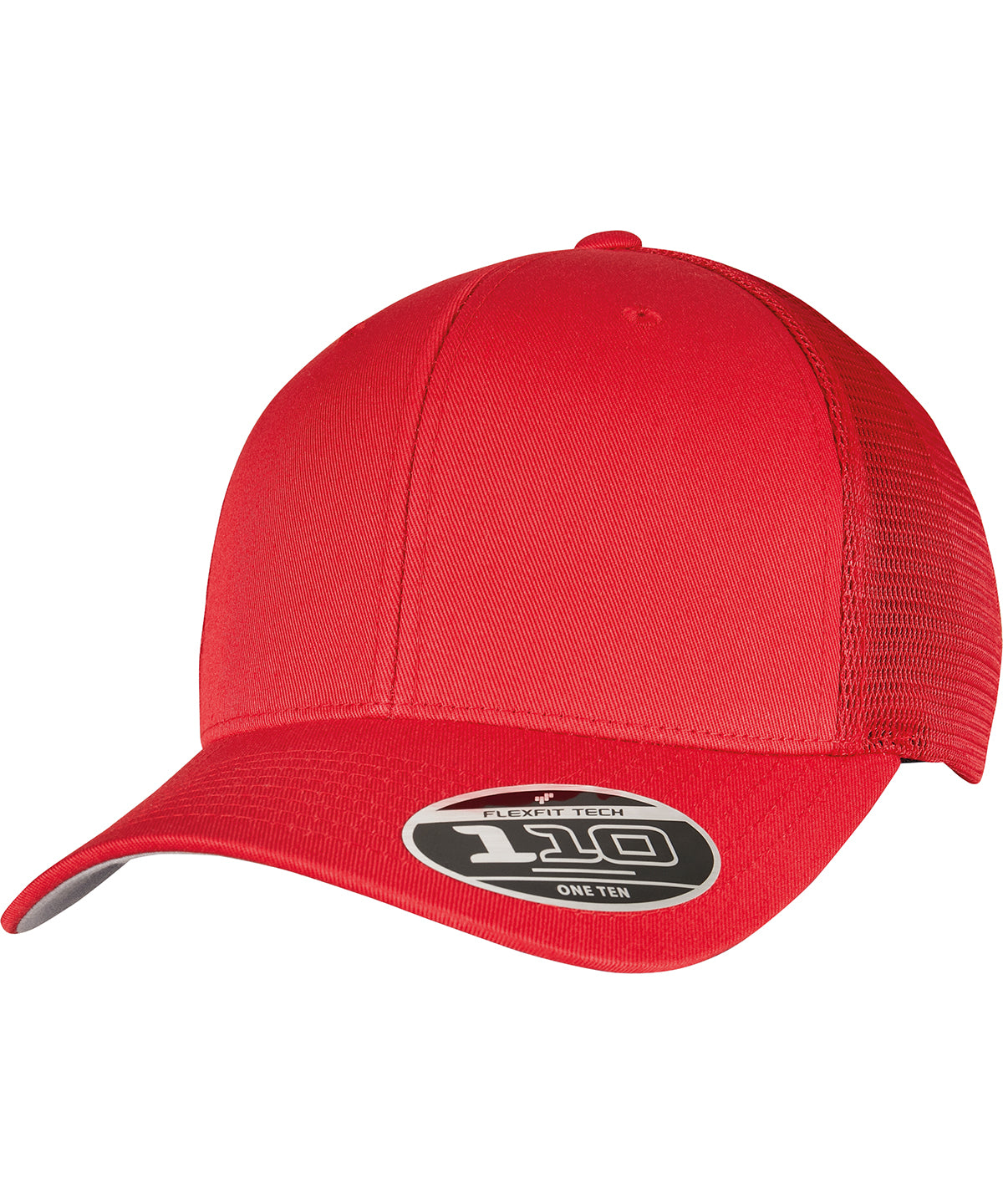 Flexfit by Yupoong 110 mesh cap in Red, front view