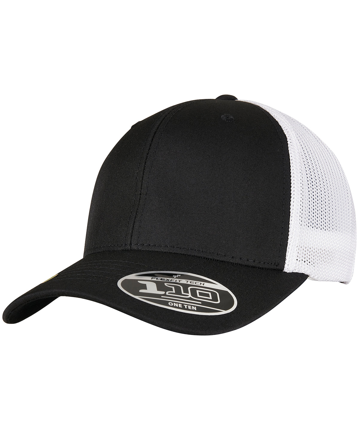 Flexfit by Yupoong Flexfit 110 recycled cap 2-tone in Black/White, lifestyle photo