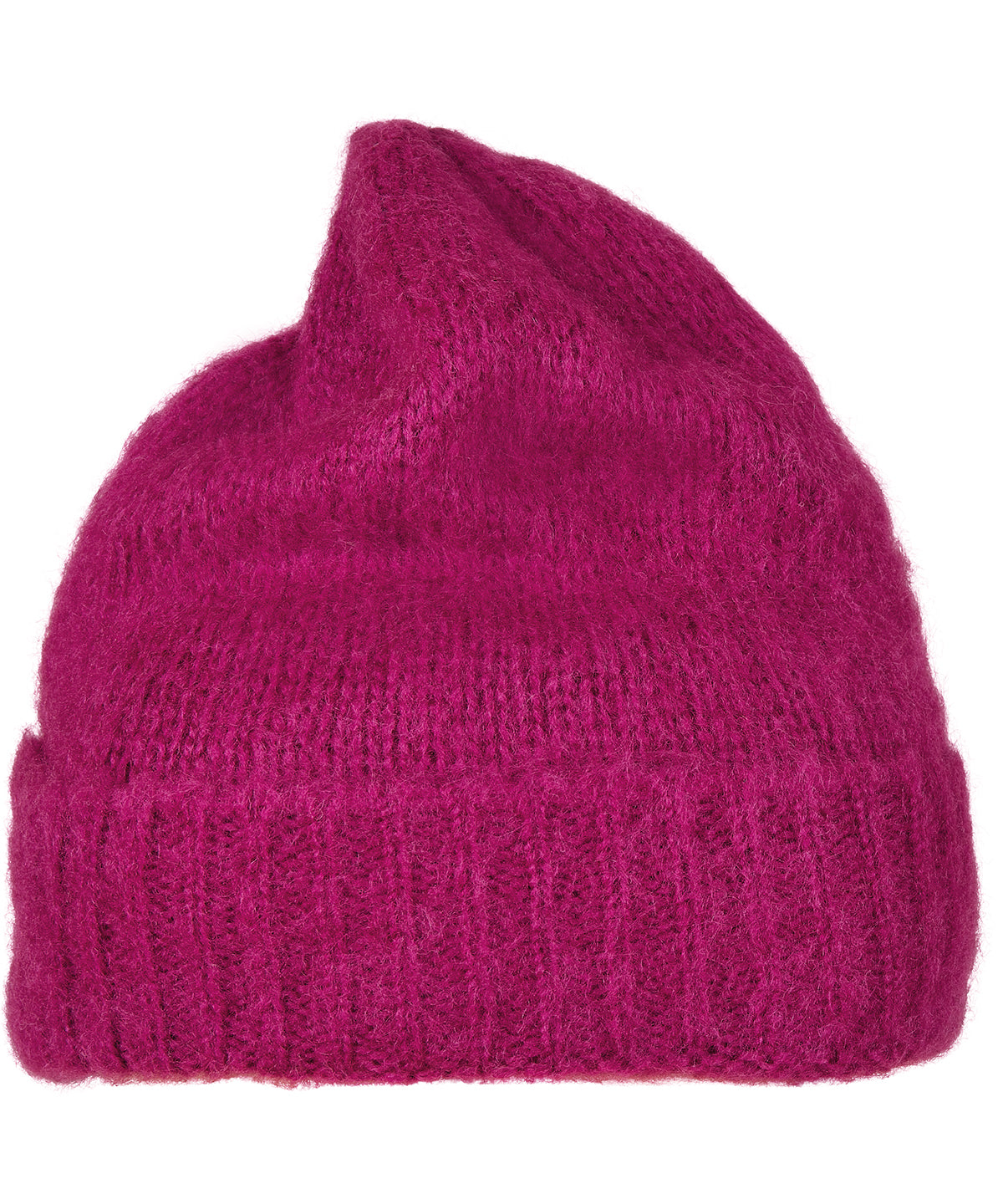 Flexfit by Yupoong Soft acrylic beanie in Fuchsia, front view