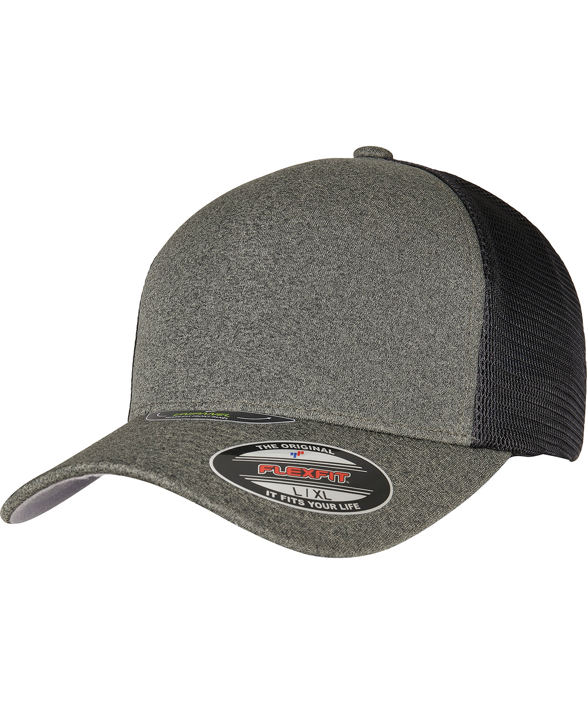 Flexfit by Yupoong Flexfit Unipanel cap in Olive/Black, front view