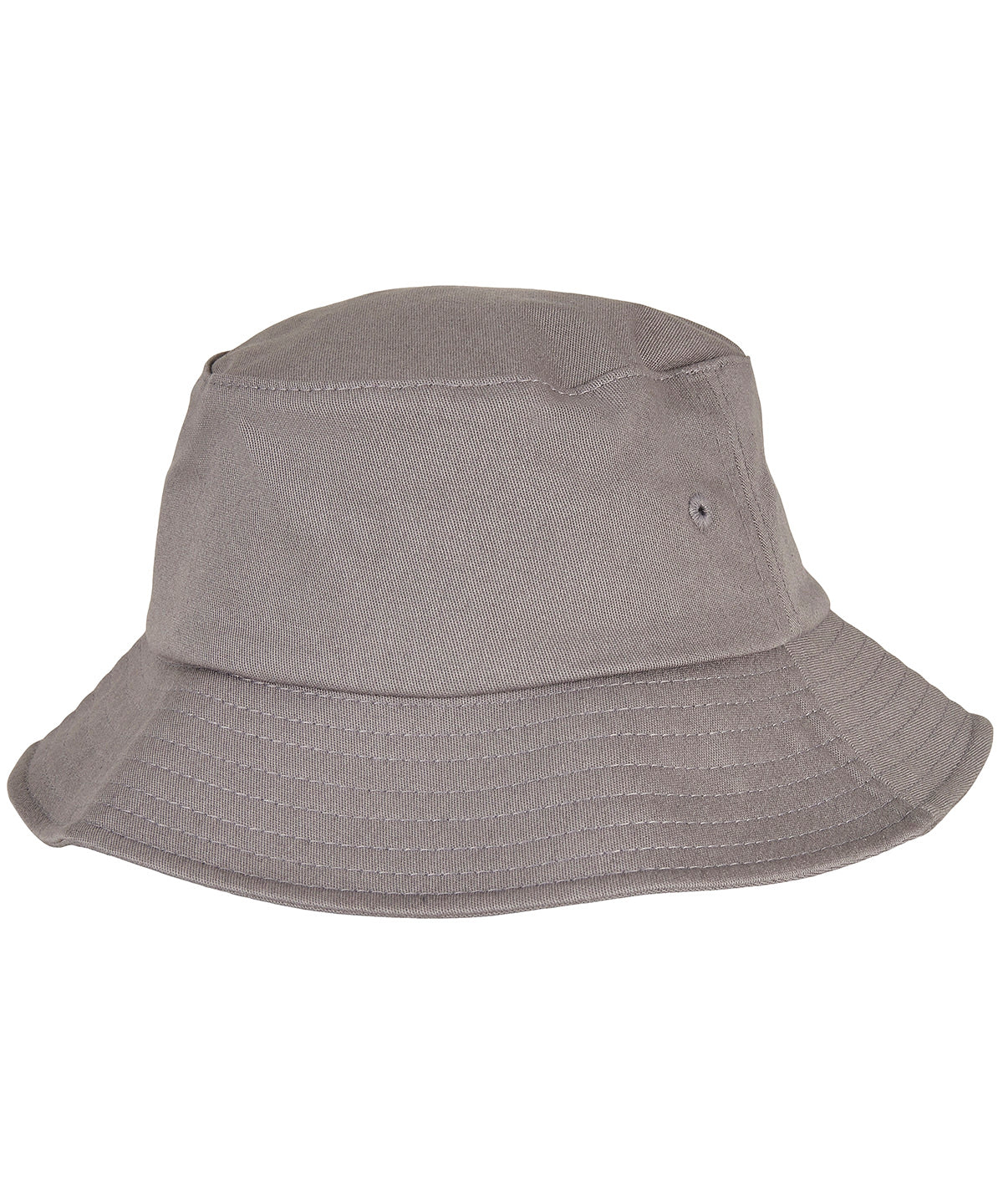 Flexfit by Yupoong Kids Flexfit cotton twill bucket hat in Grey, front view
