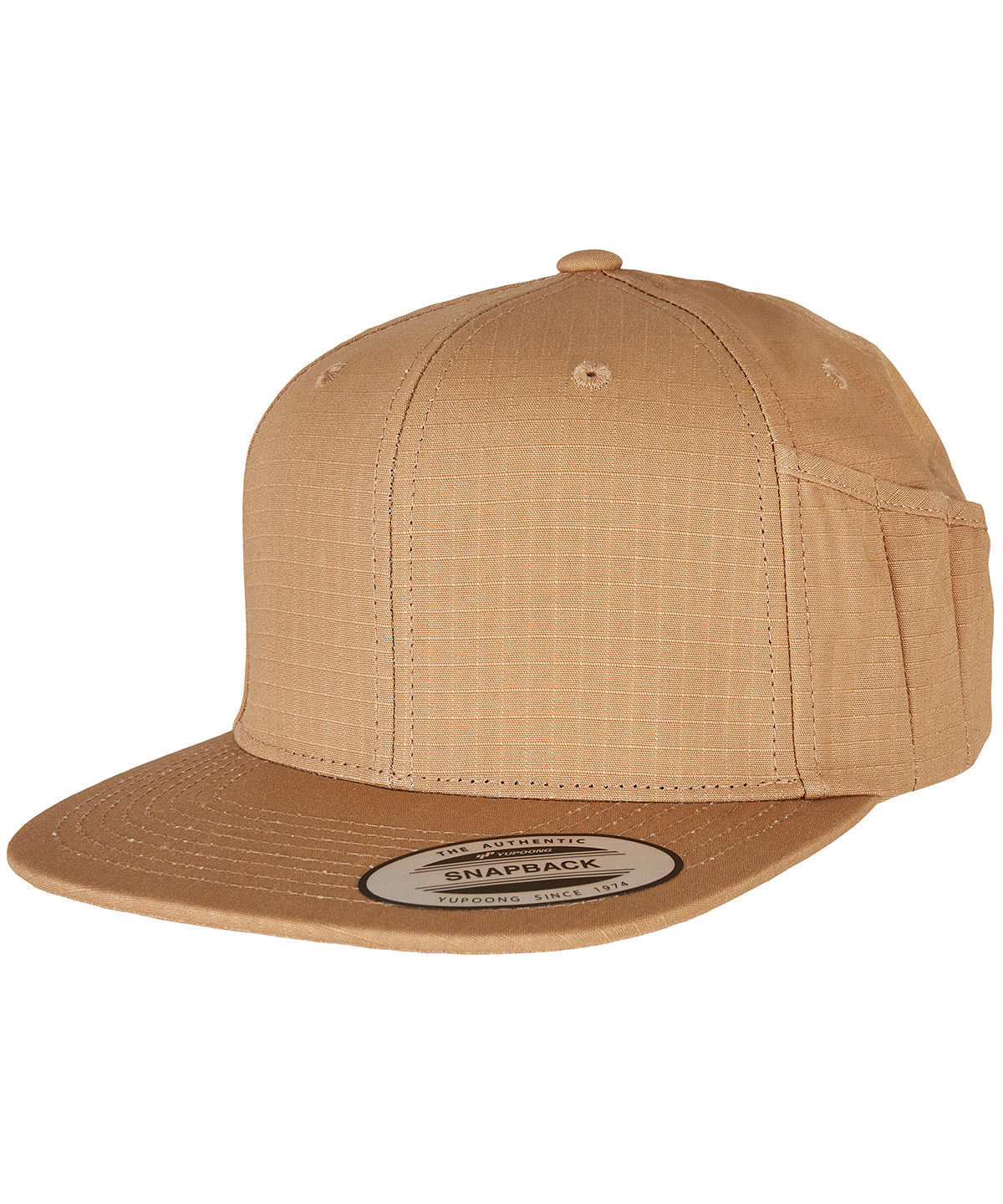 Flexfit by Yupoong Pencil holder snapback cap in Ocher, front view