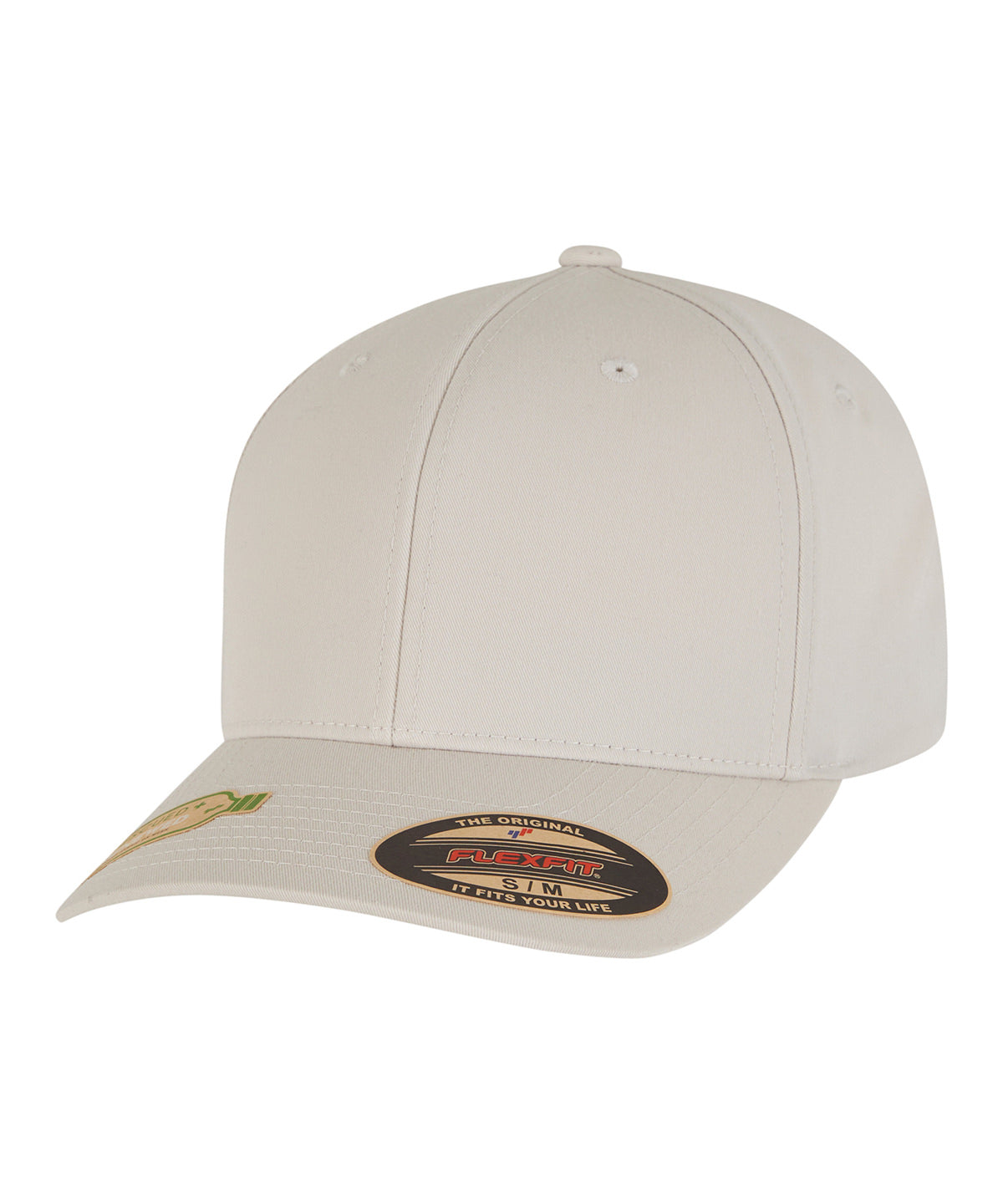 Flexfit by Yupoong Flexfit recycled polyester cap in Beige, front view