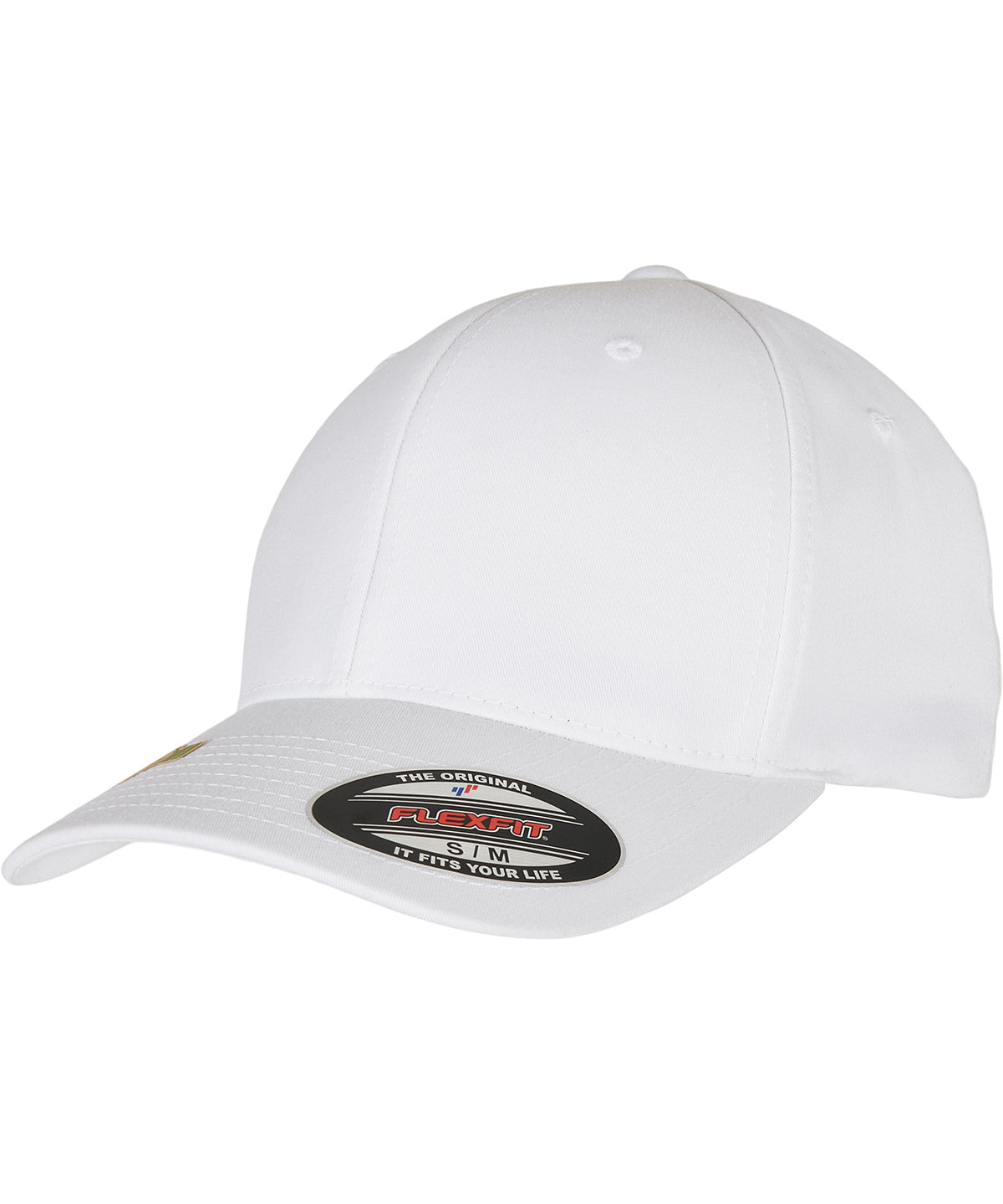 Flexfit by Yupoong Flexfit recycled polyester cap in White, front view