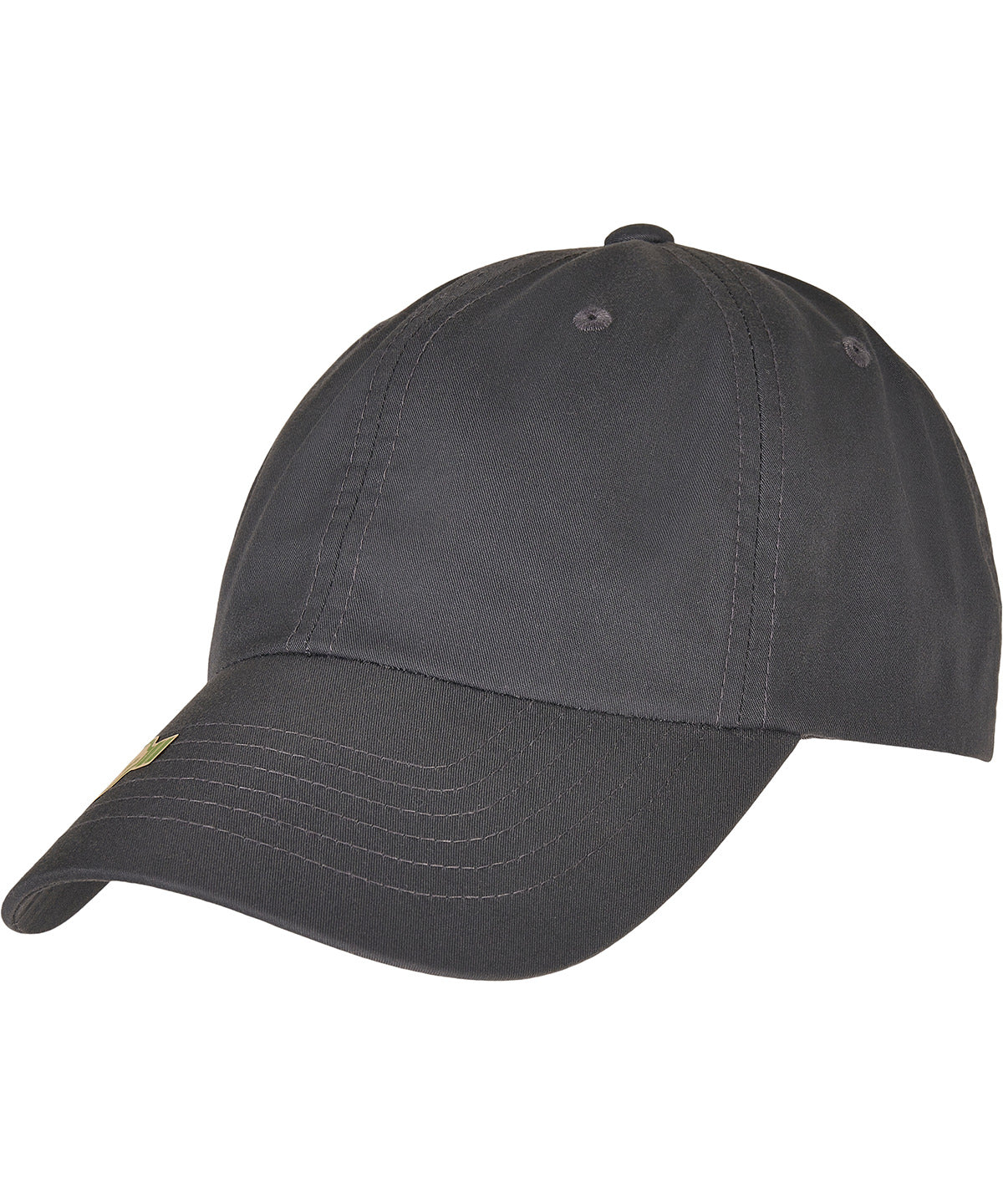 Flexfit by Yupoong Recycled polyester dad cap in Light Charcoal, front view