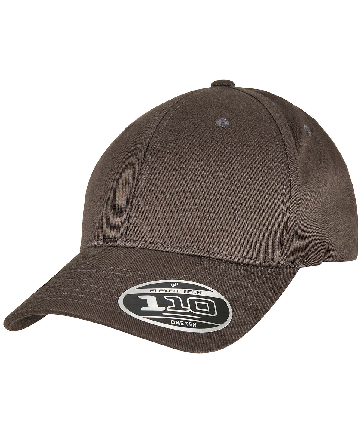 Flexfit by Yupoong Flexfit 110 organic cap in Dark Grey, front view