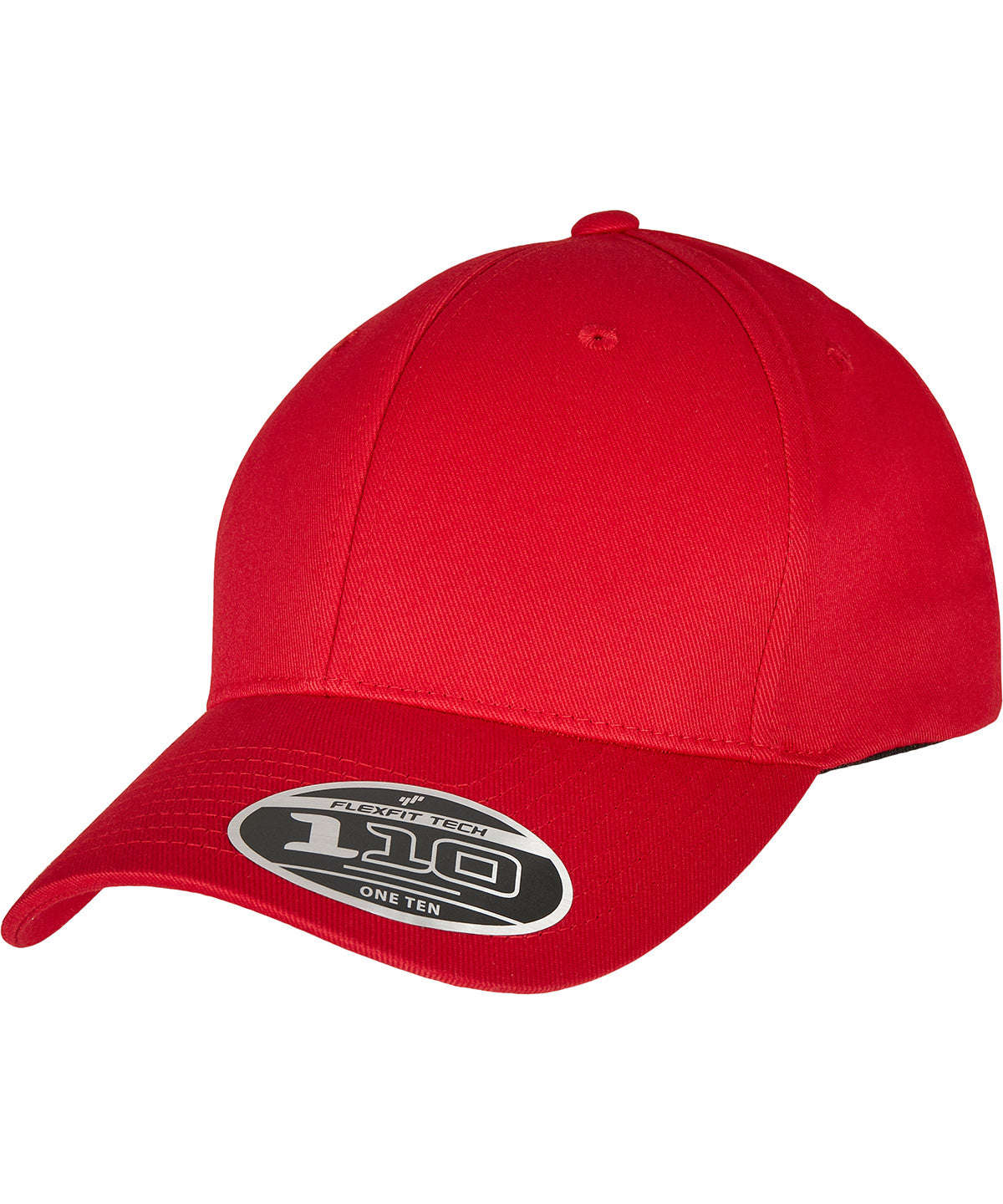 Flexfit by Yupoong Flexfit 110 curved visor snapback in Red, front view