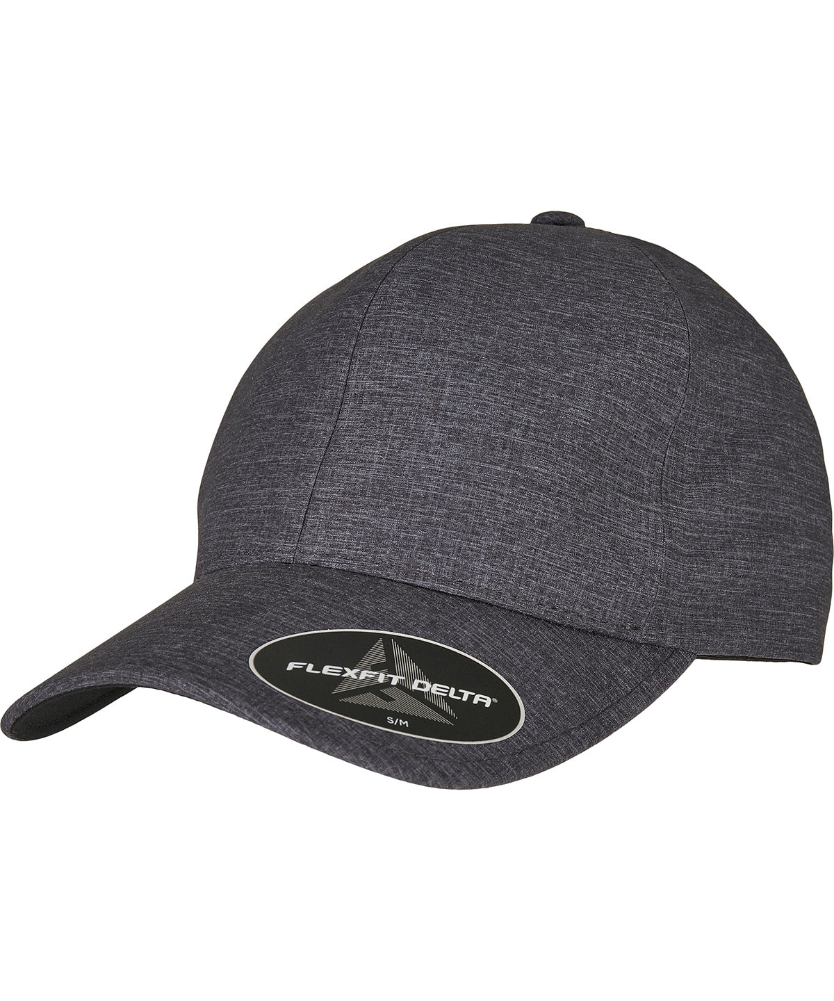 Flexfit by Yupoong Flexfit Delta carbon cap in Melange Charcoal, front view