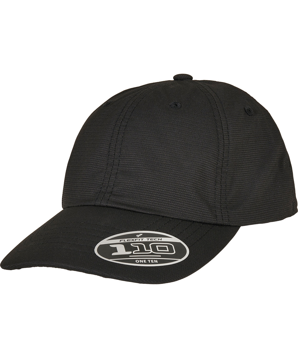 Flexfit by Yupoong 110 Flexfit packable alpha cap in Black, front view