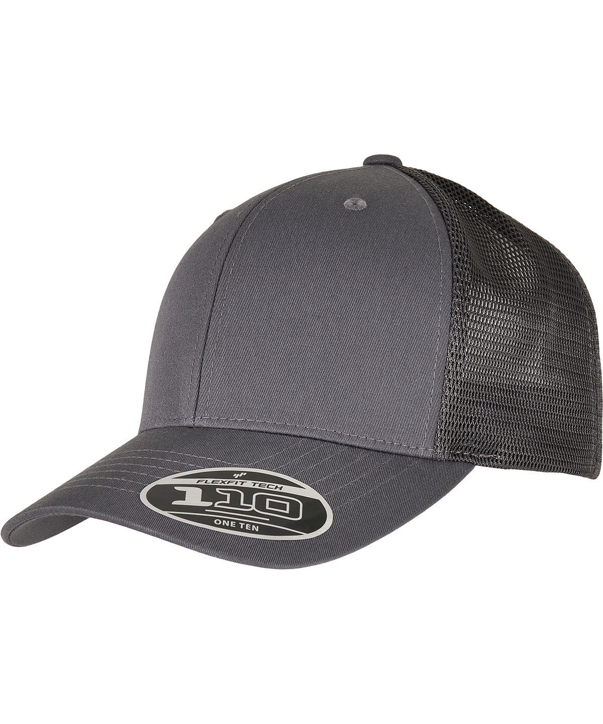 Flexfit by Yupoong 110 Flexfit melange trucker in Grey/Melange, front view