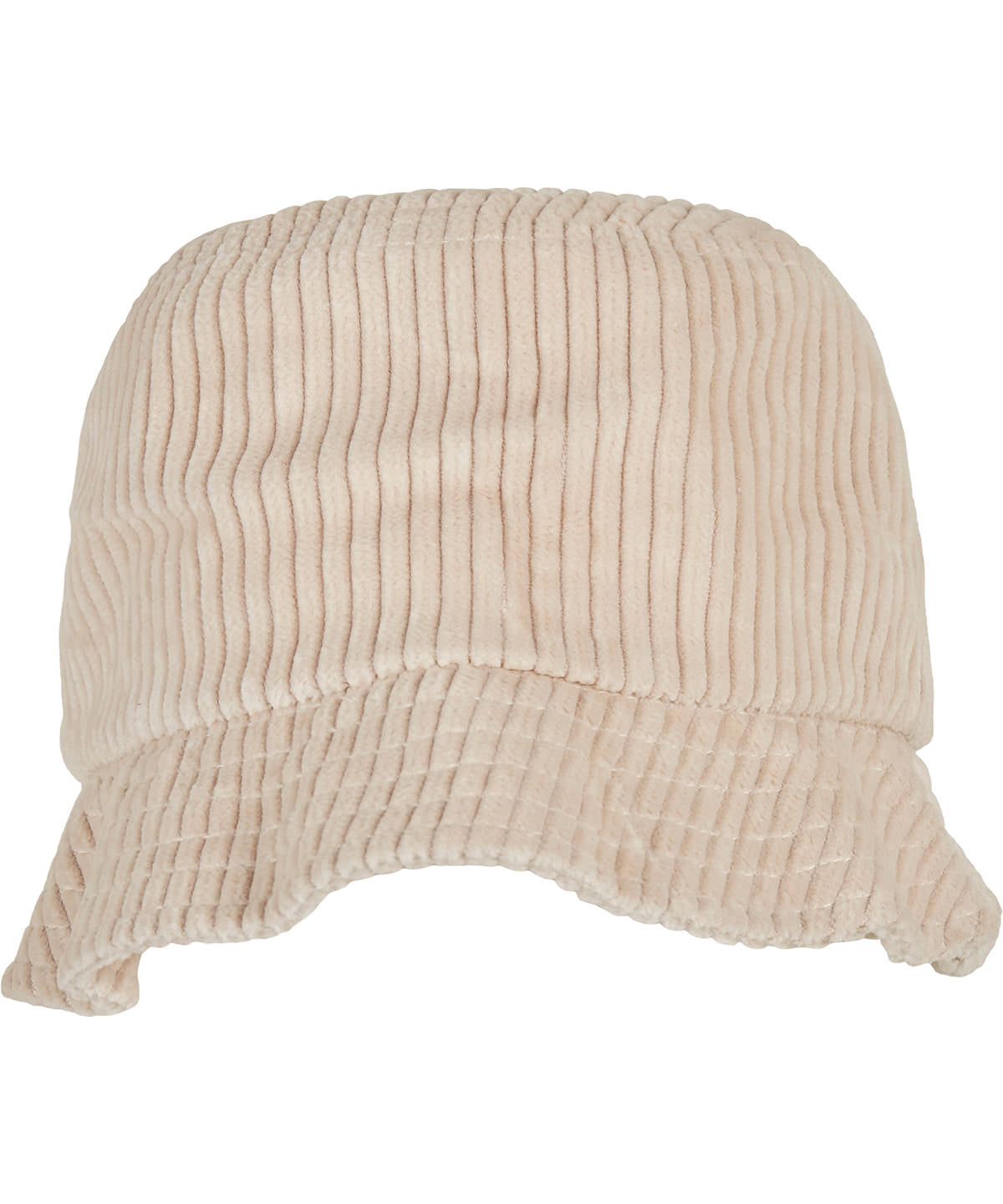 Flexfit by Yupoong Big corduroy bucket hat in Off White, front view