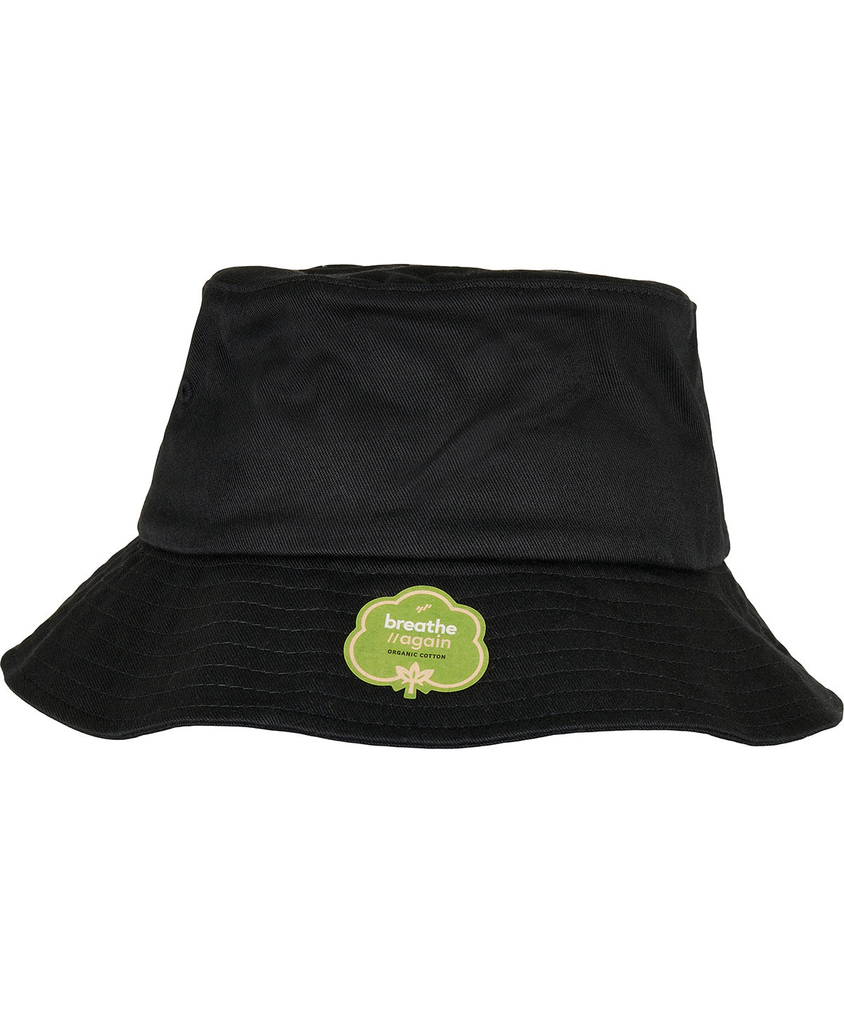 Flexfit by Yupoong Organic cotton bucket hat in Black, lifestyle photo