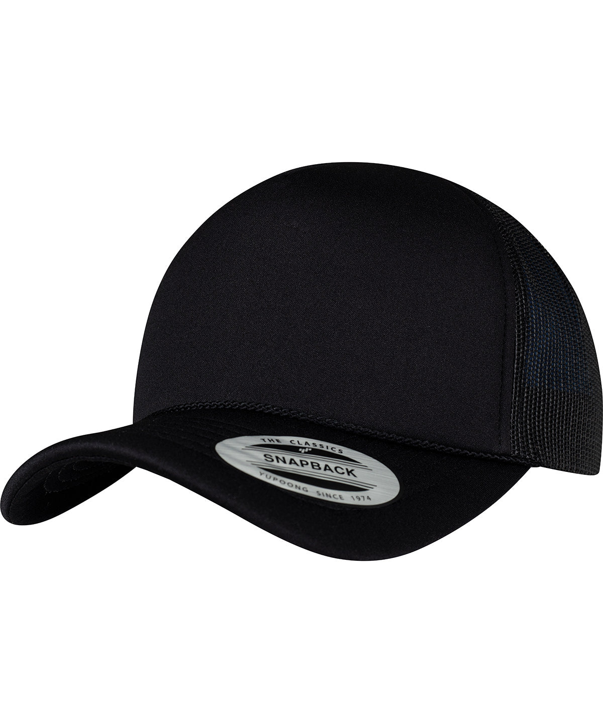 Flexfit by Yupoong Foam trucker cap curved visor, lifestyle photo