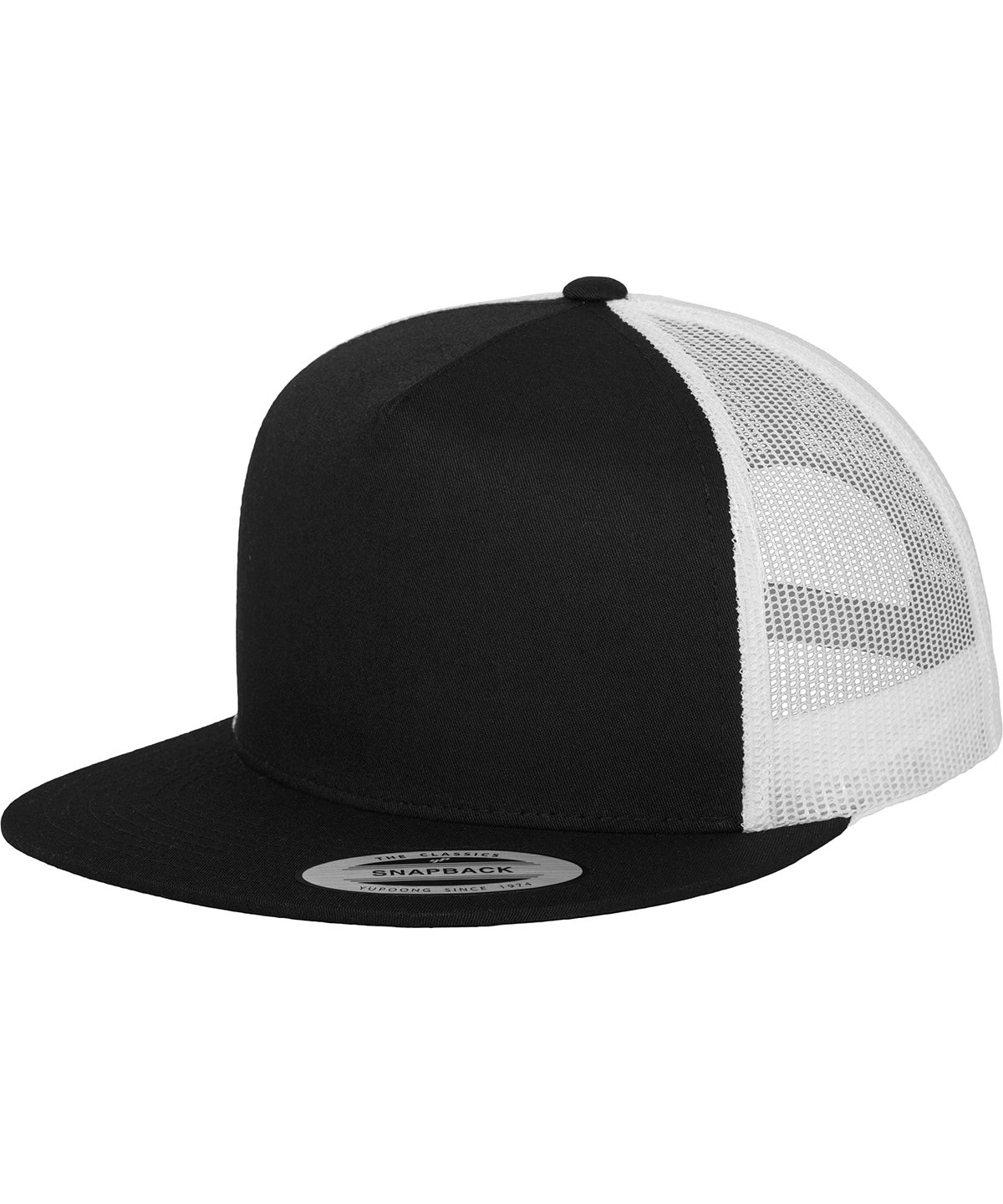 Flexfit by Yupoong Classic trucker 2-tone in Black/White, front view