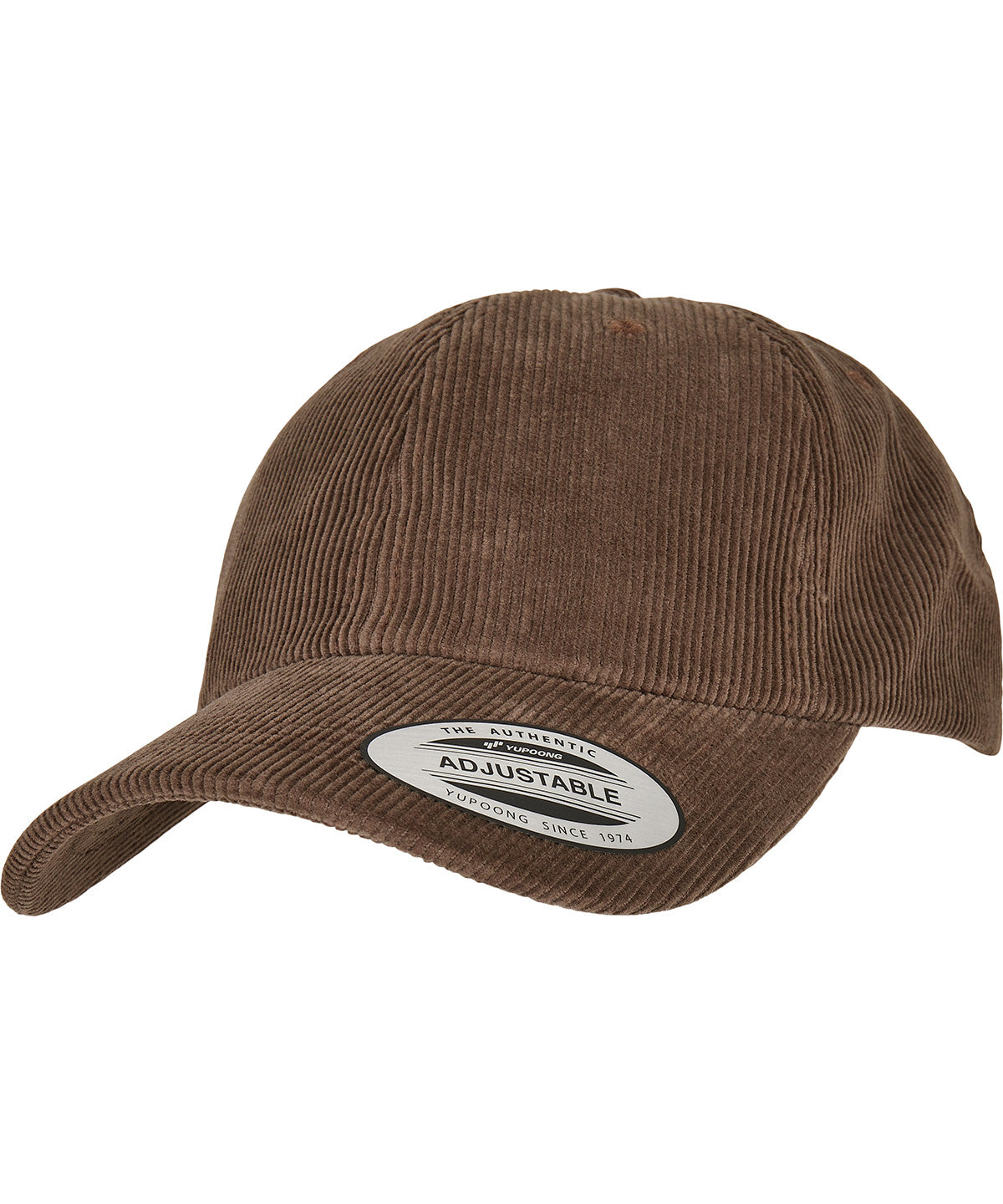 Flexfit by Yupoong Low-profile corduroy dad cap in Toffee, front view