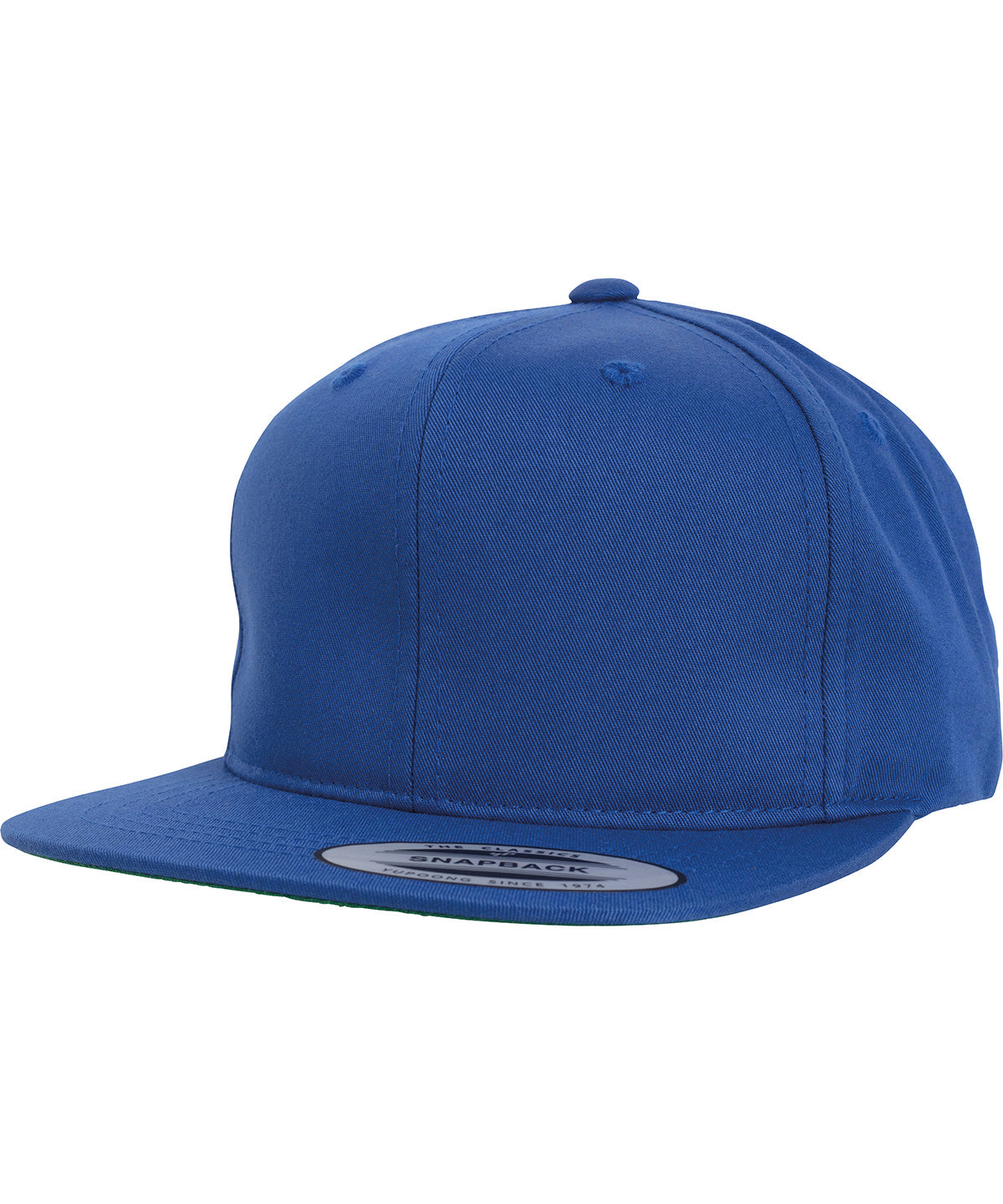Flexfit by Yupoong Pro-style twill snapback youth cap in Royal, front view